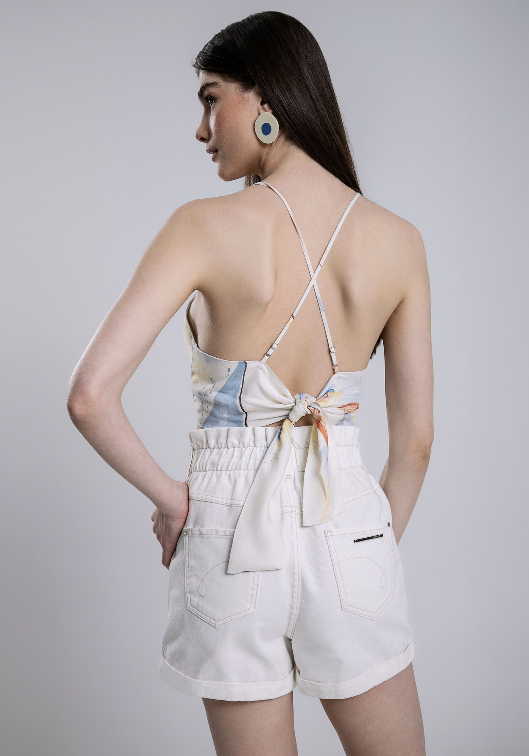 Blusa Cropped com Laço Costas, MARACAIPE. Blusa Cropped com Laço Costas, MARACAIPE, large.