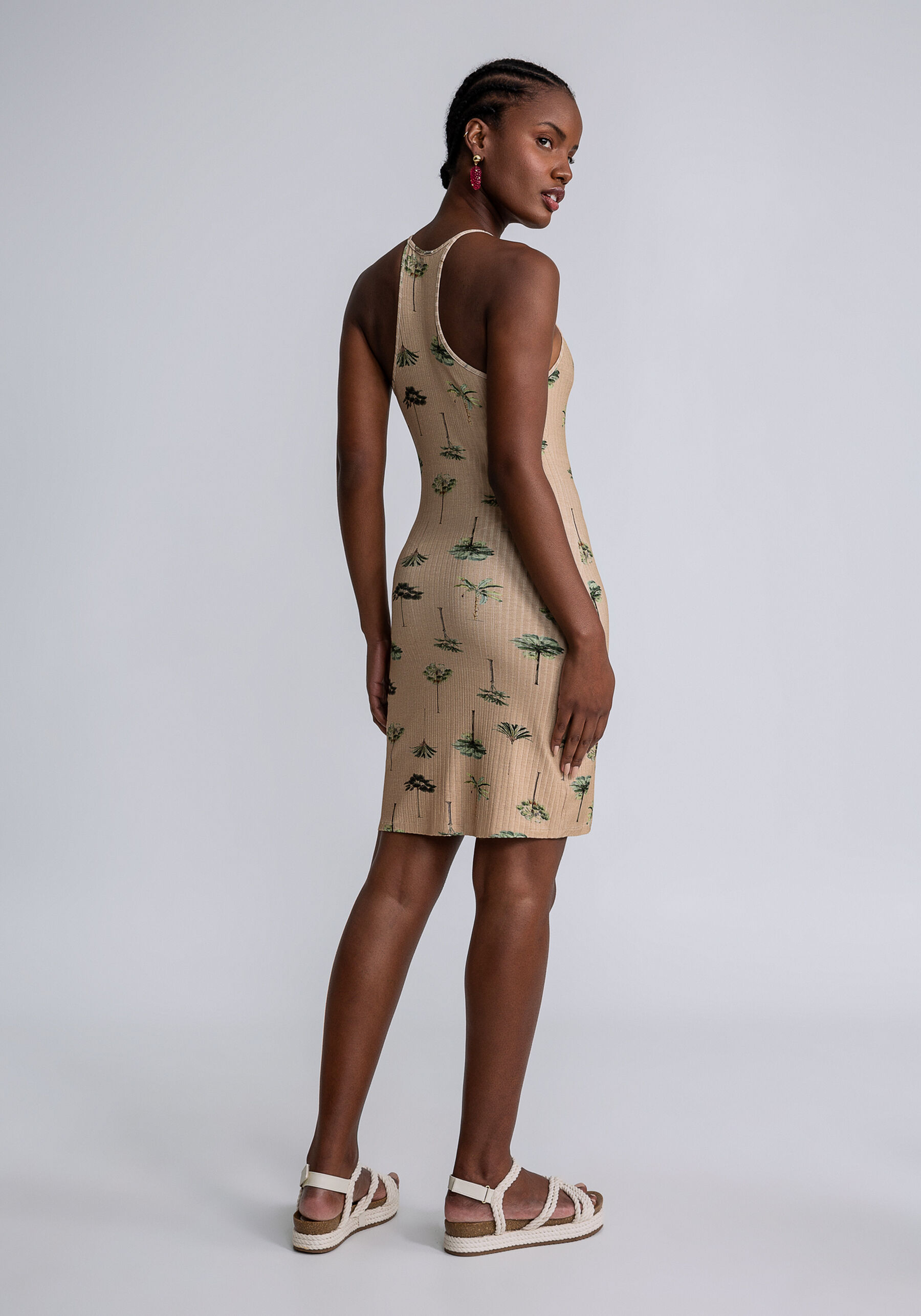 Vestido com Alças Justo Estampa, ARVOREDO. Vestido com Alças Justo Estampa, ARVOREDO, large.