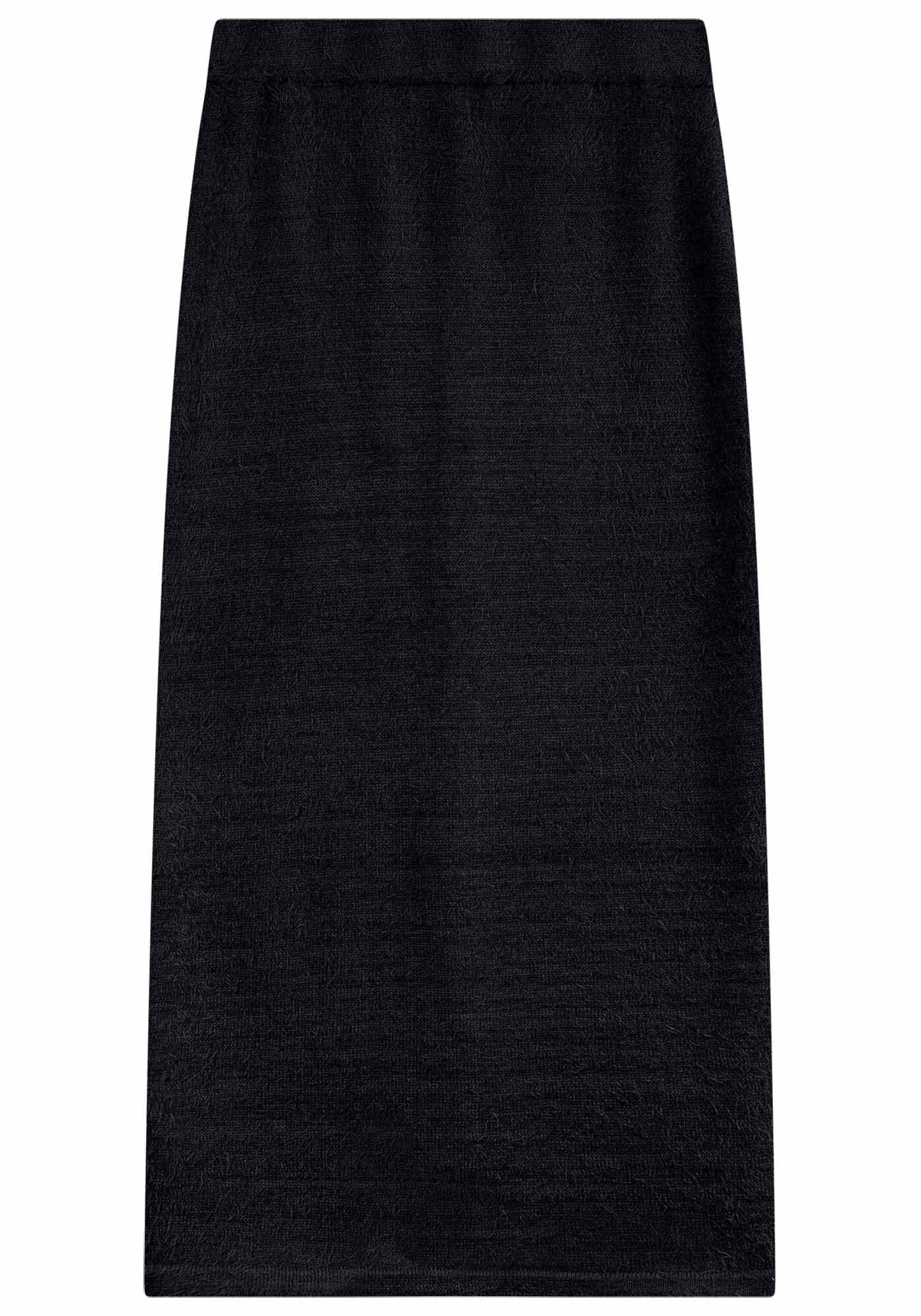 Saia Midi em Tric&ocirc; com Cintura Alta, , large.