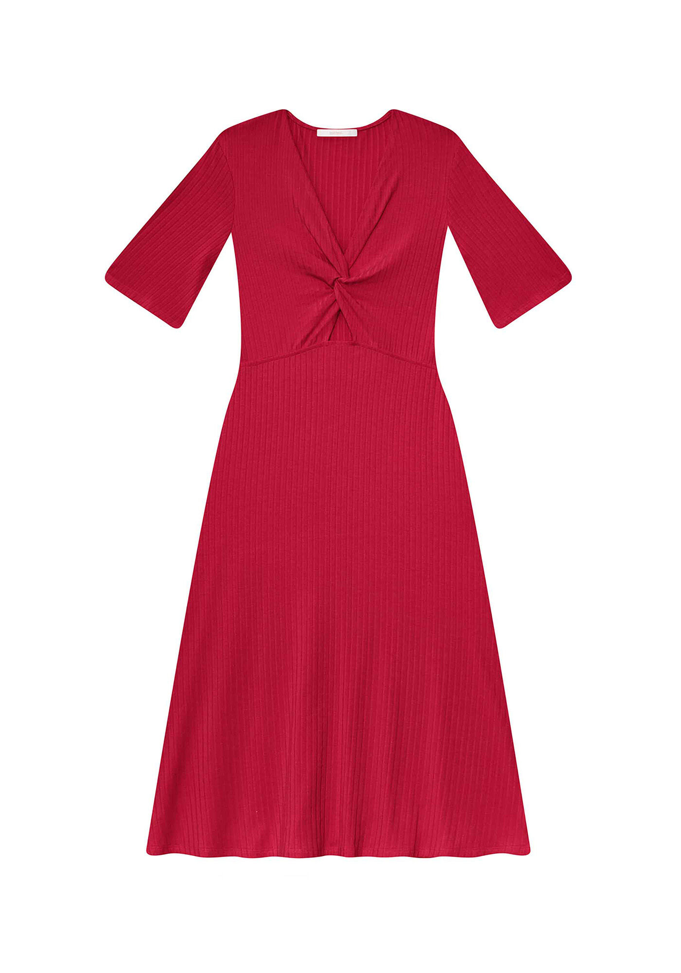 Vestido Malha Canelado Tracy, , large.