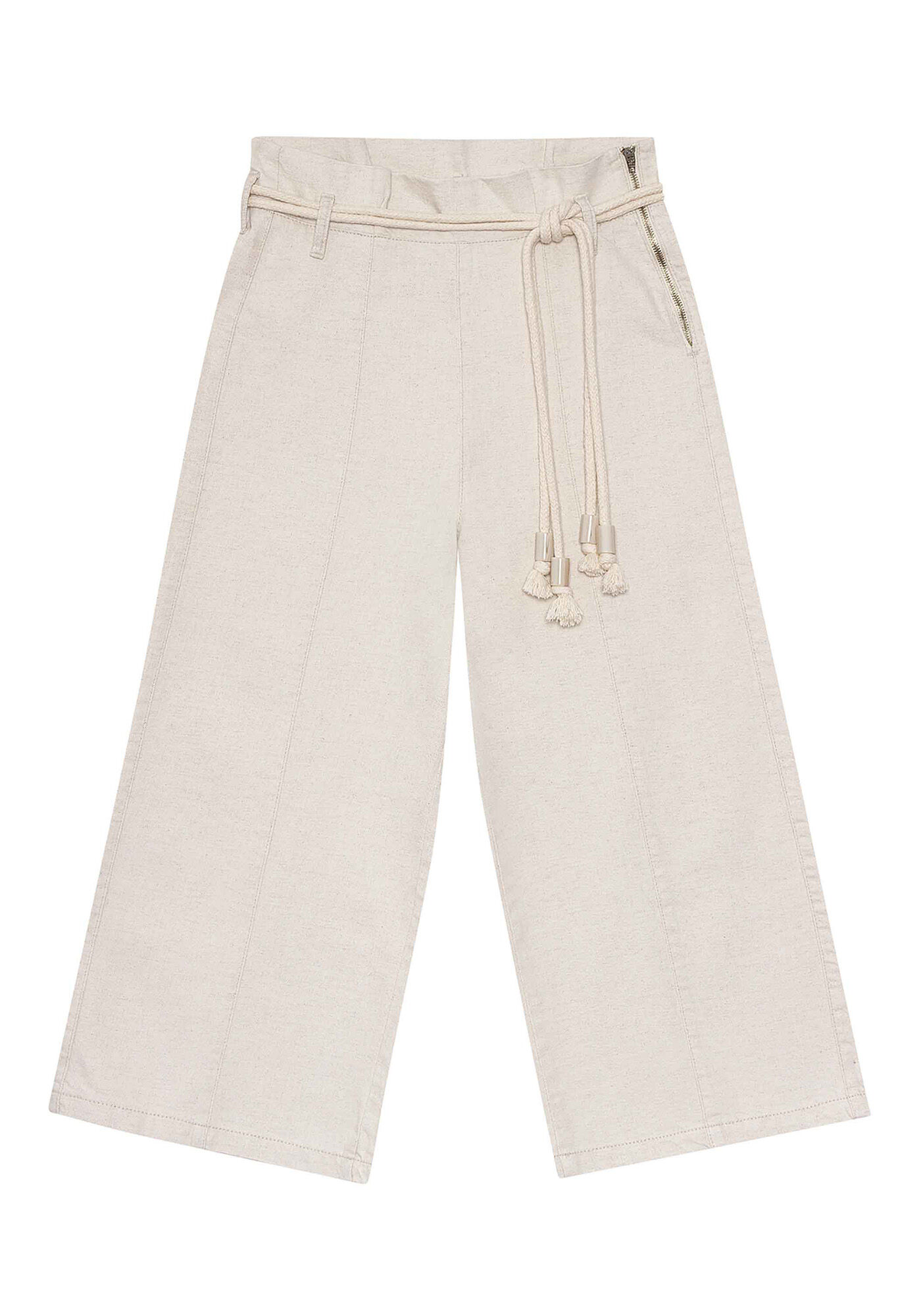 Cal&ccedil;a Sarja Pantacourt, BRANCO OFF WHITE, large.