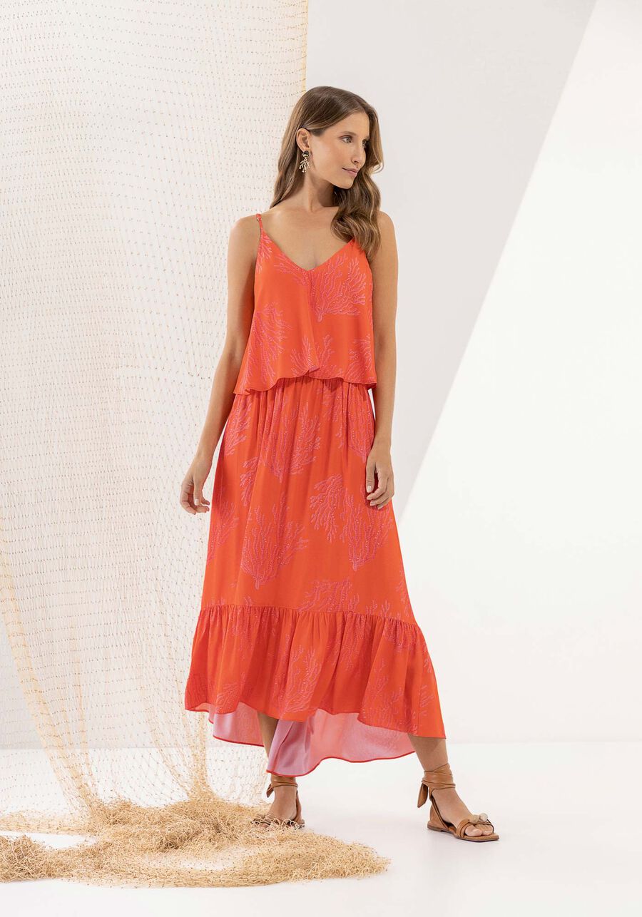 Blusa Alças Estampada em Viscose com Decote V, . Blusa Alças Estampada em Viscose com Decote V, , large.