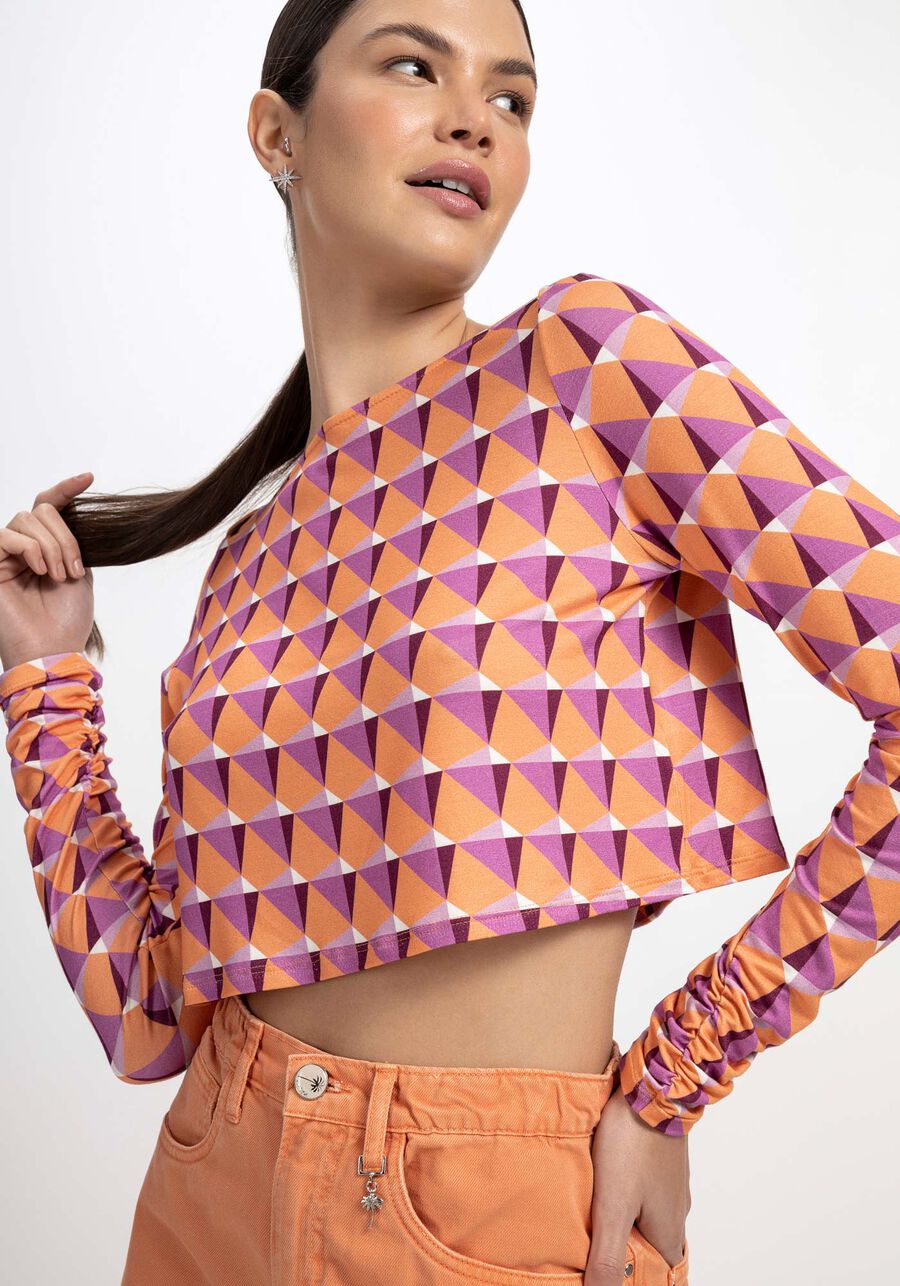 Blusa Manga Longa Cropped com Decote Canoa, . Blusa Manga Longa Cropped com Decote Canoa, , large.