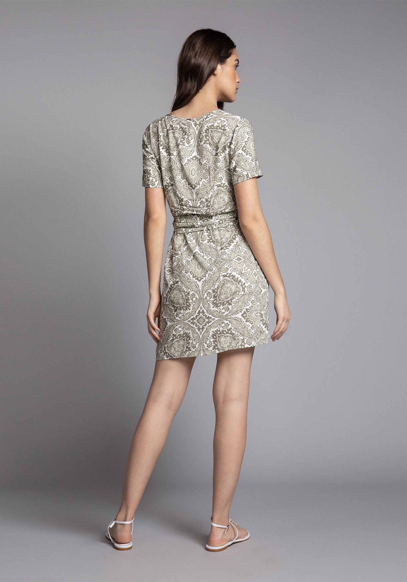 Vestido com Cinto Estampa Coogee, , large.