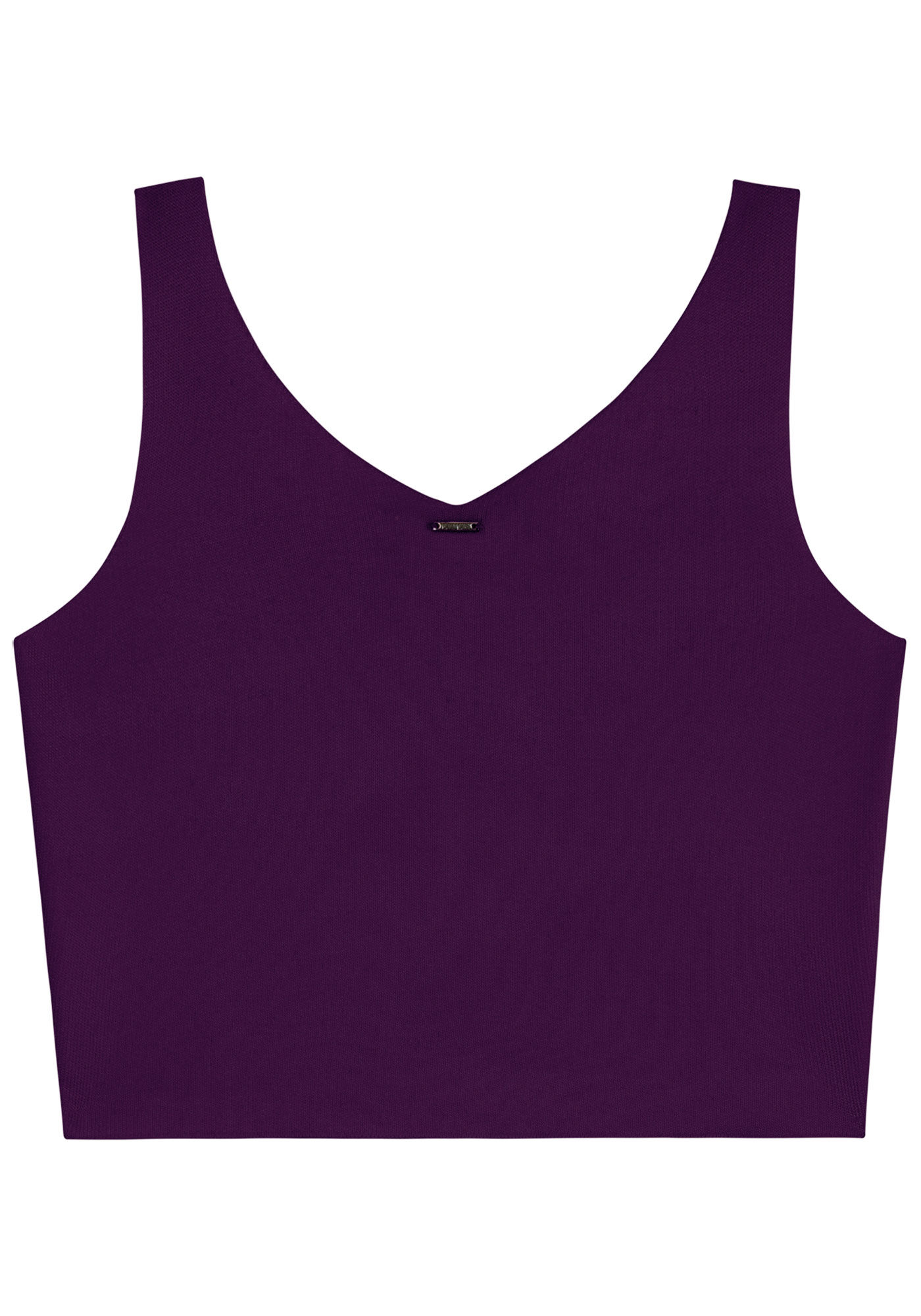 Blusa Cropped em Tric&ocirc; Basic, , large.