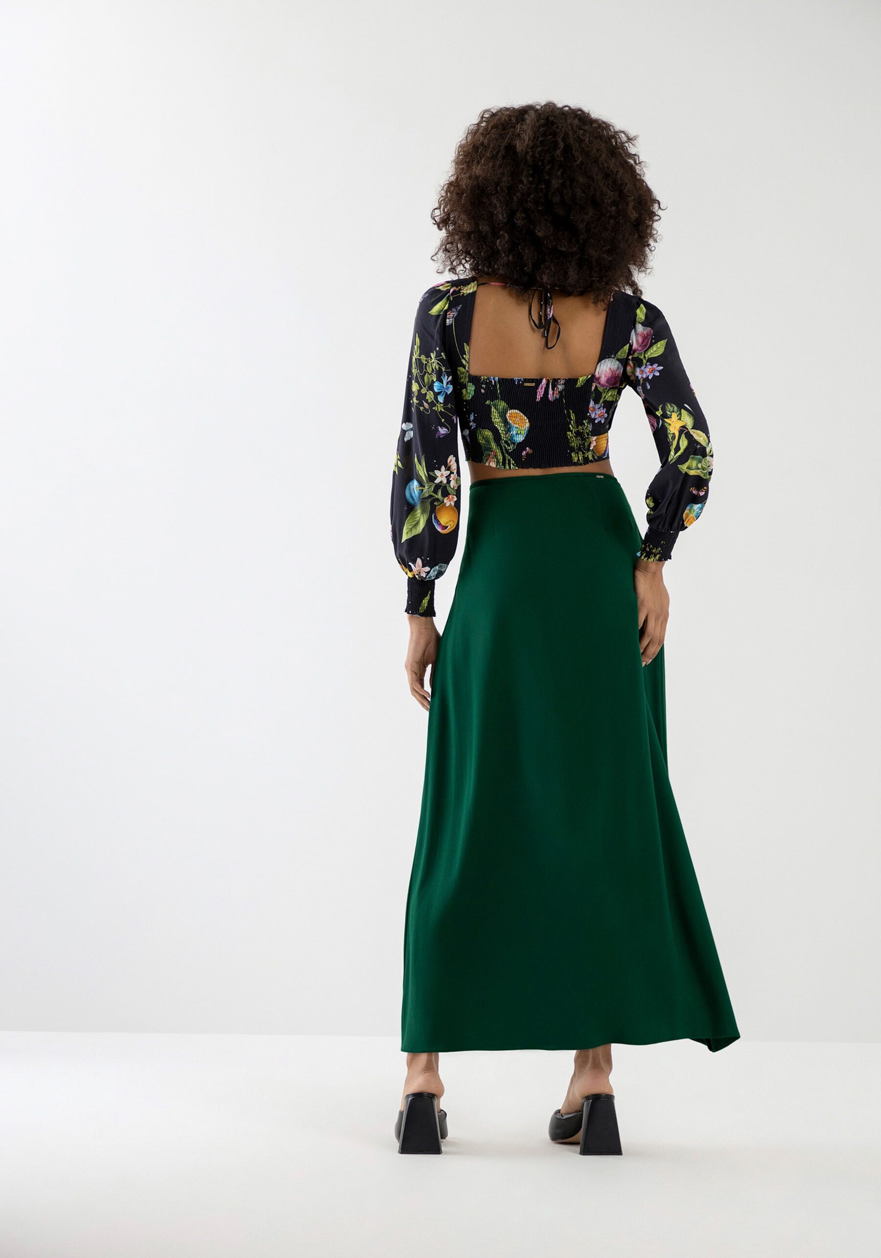 Blusa Manga Longa em Viscose com Decote Quadrado, . Blusa Manga Longa em Viscose com Decote Quadrado, , large.