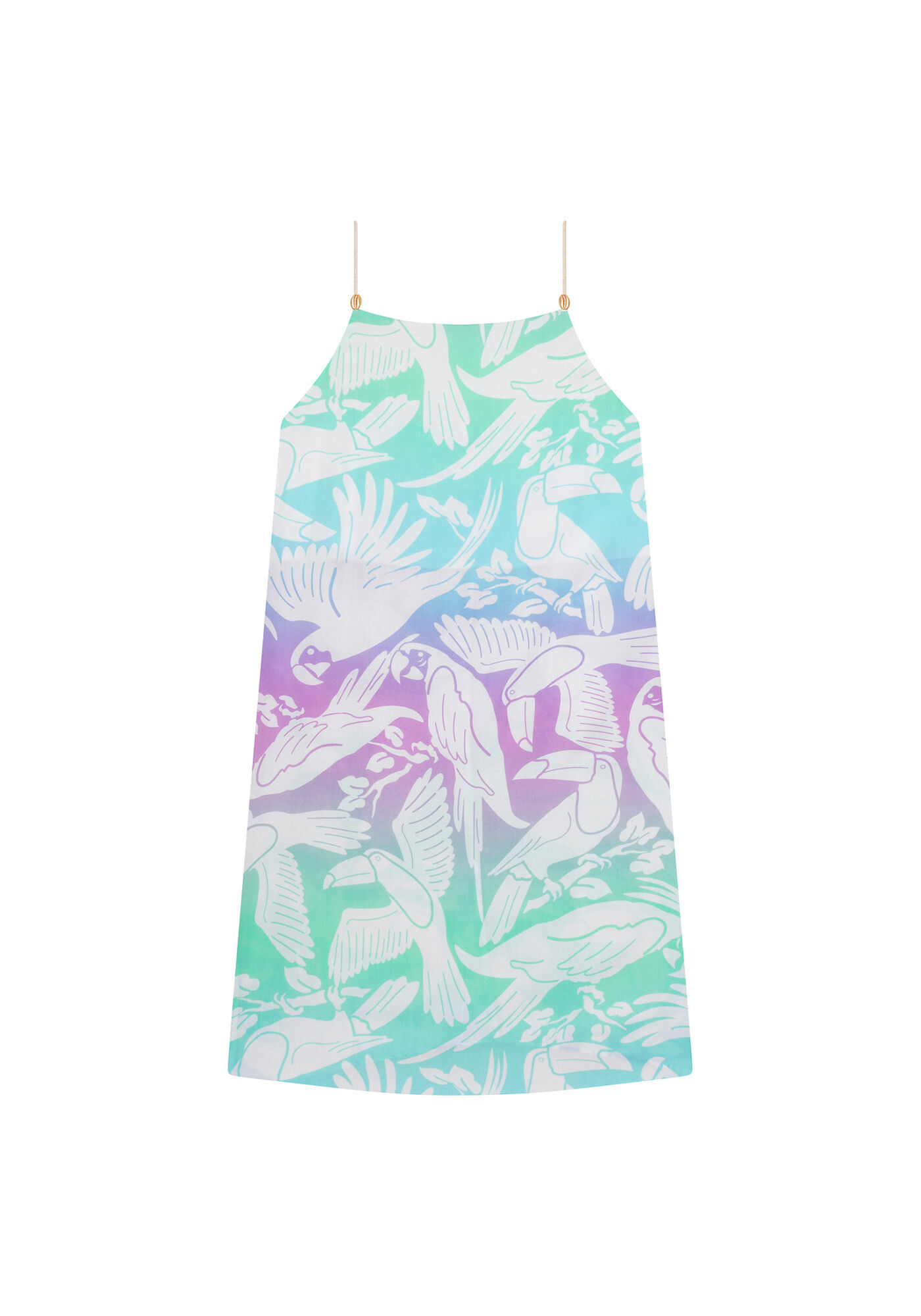 Vestido com Al&ccedil;as B&uacute;zios Estampa, , large.