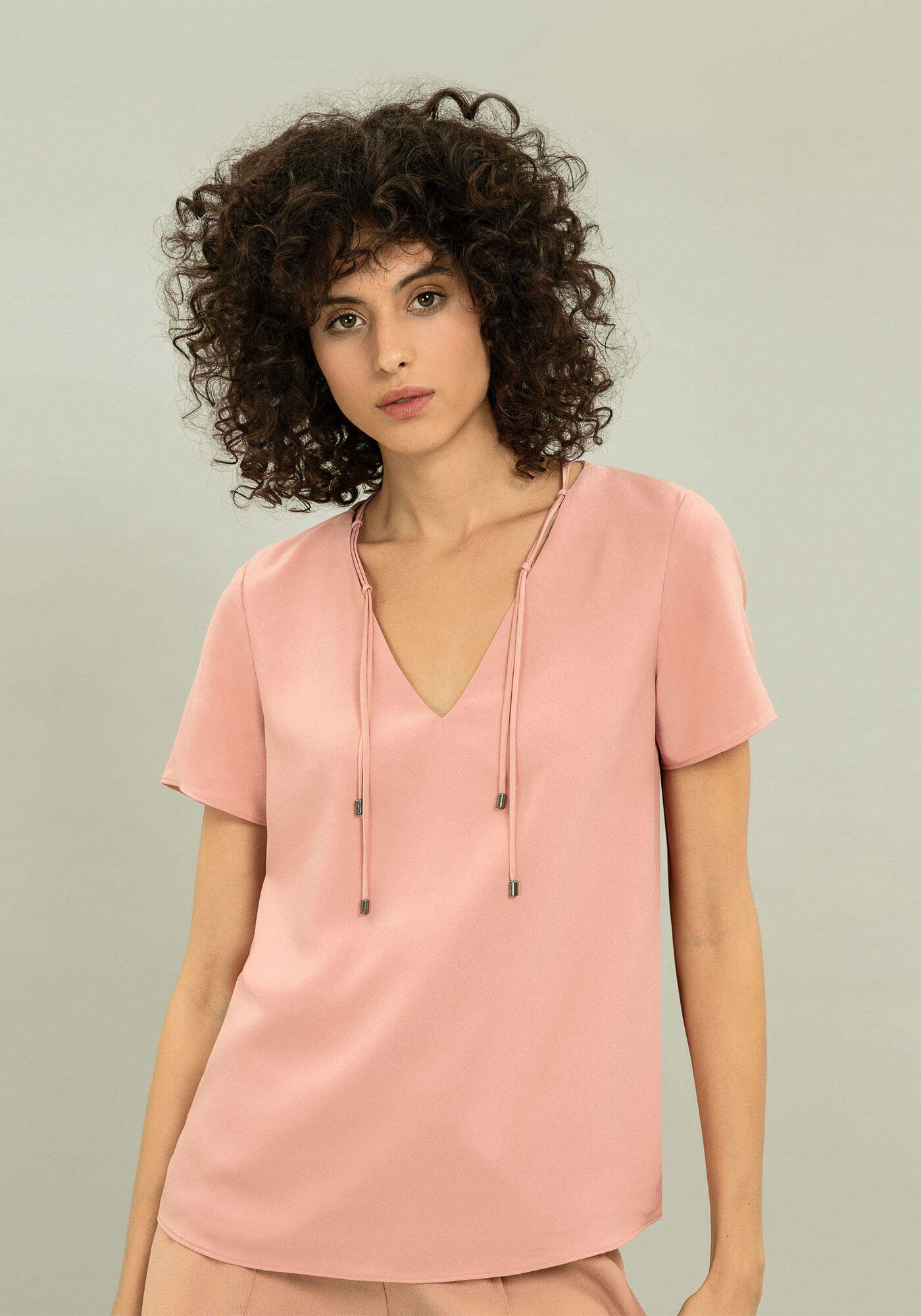 Blusa Decote V com Tiras, , large.