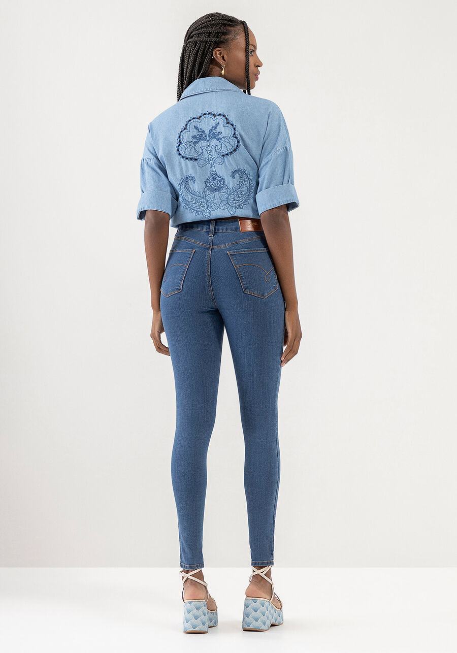 Calça Jeans Skinny Super Alta com Elasticidade, . Calça Jeans Skinny Super Alta com Elasticidade, , large.