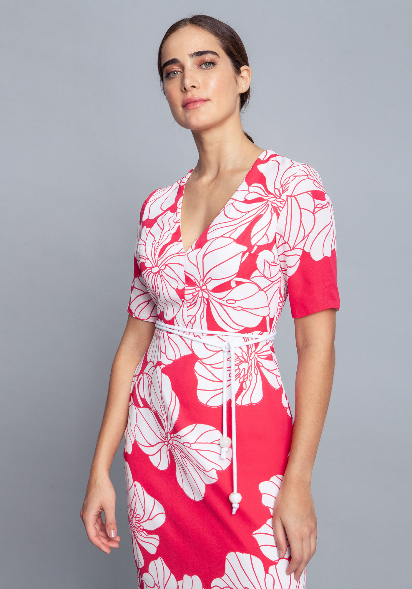 Vestido Tecido Crepe Chiffon Midi, , large.