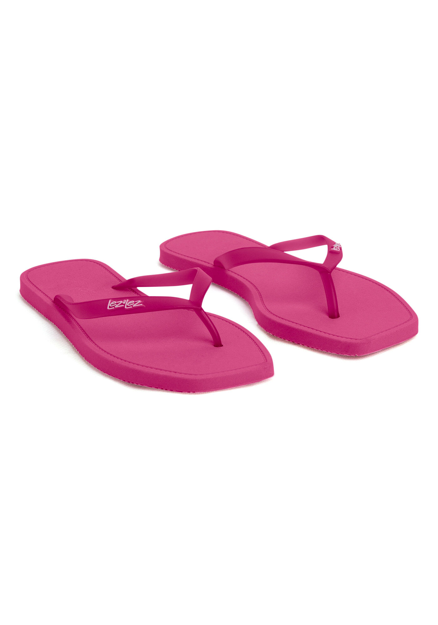 Chinelo Lez a Lez com Bico Quadrado, ROSA HIGH PINK, large.