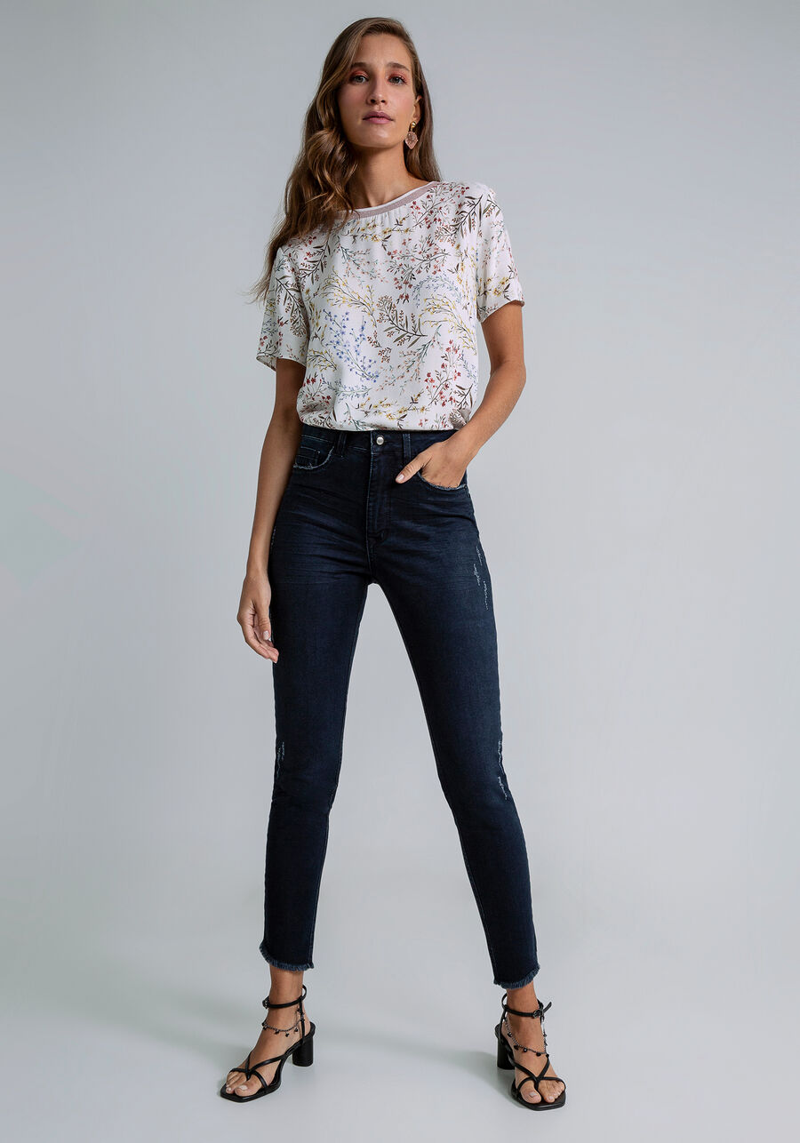 Calça Jeans Skinny Cropped Aruba Every Day, JEANS. Calça Jeans Skinny Cropped Aruba Every Day, JEANS, large.