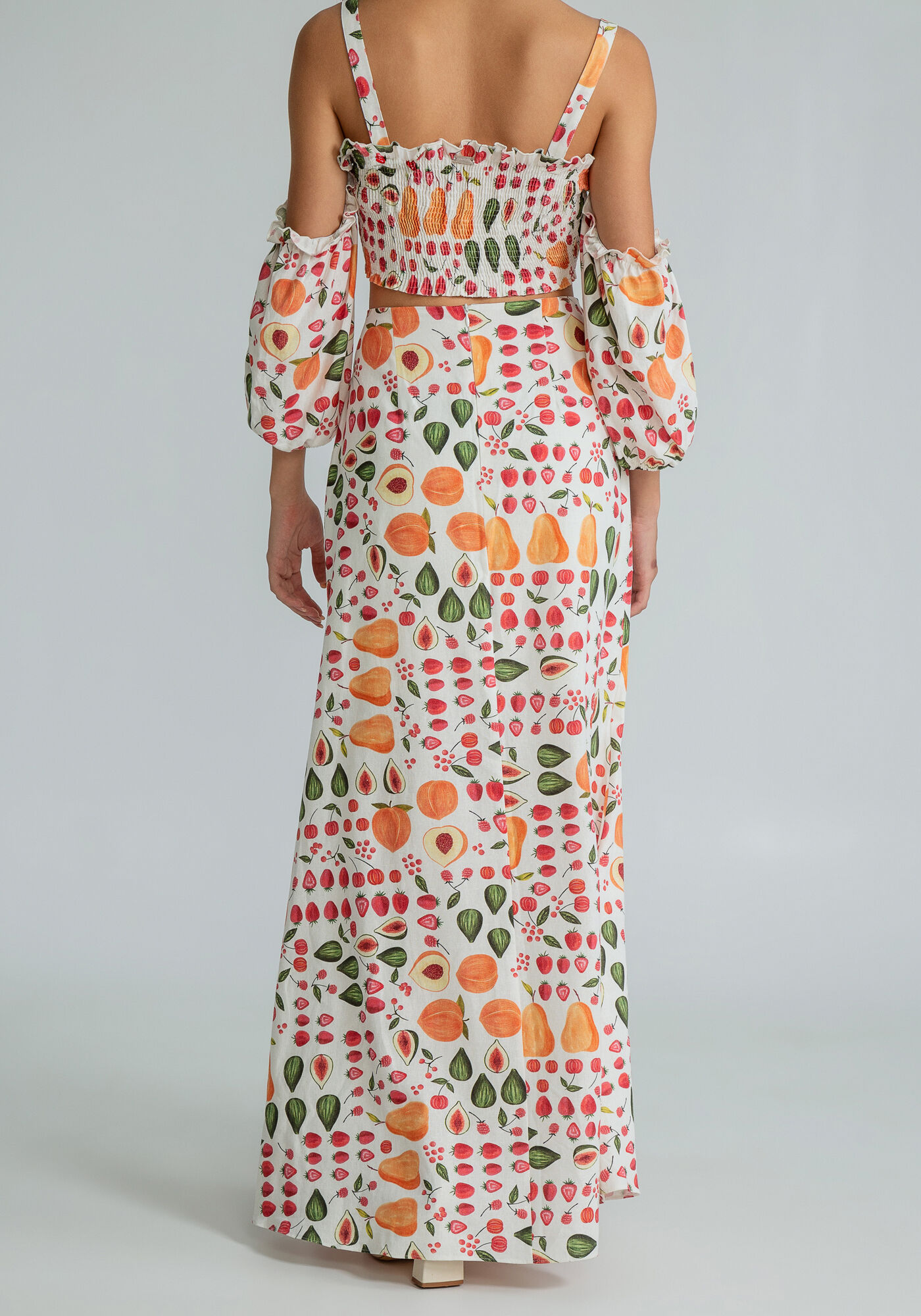 Saia Midi Cintura Alta, SALADA DE FRUTAS, large.