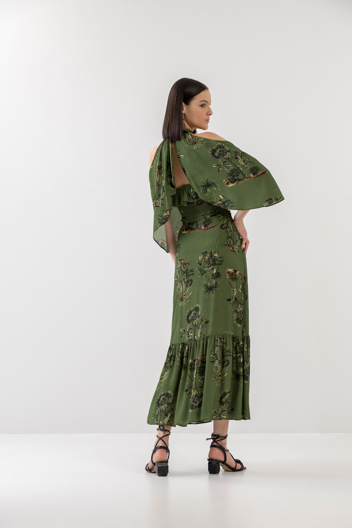 Blusa Estampada em Viscose com M&aacute;xi Mangas, , large.