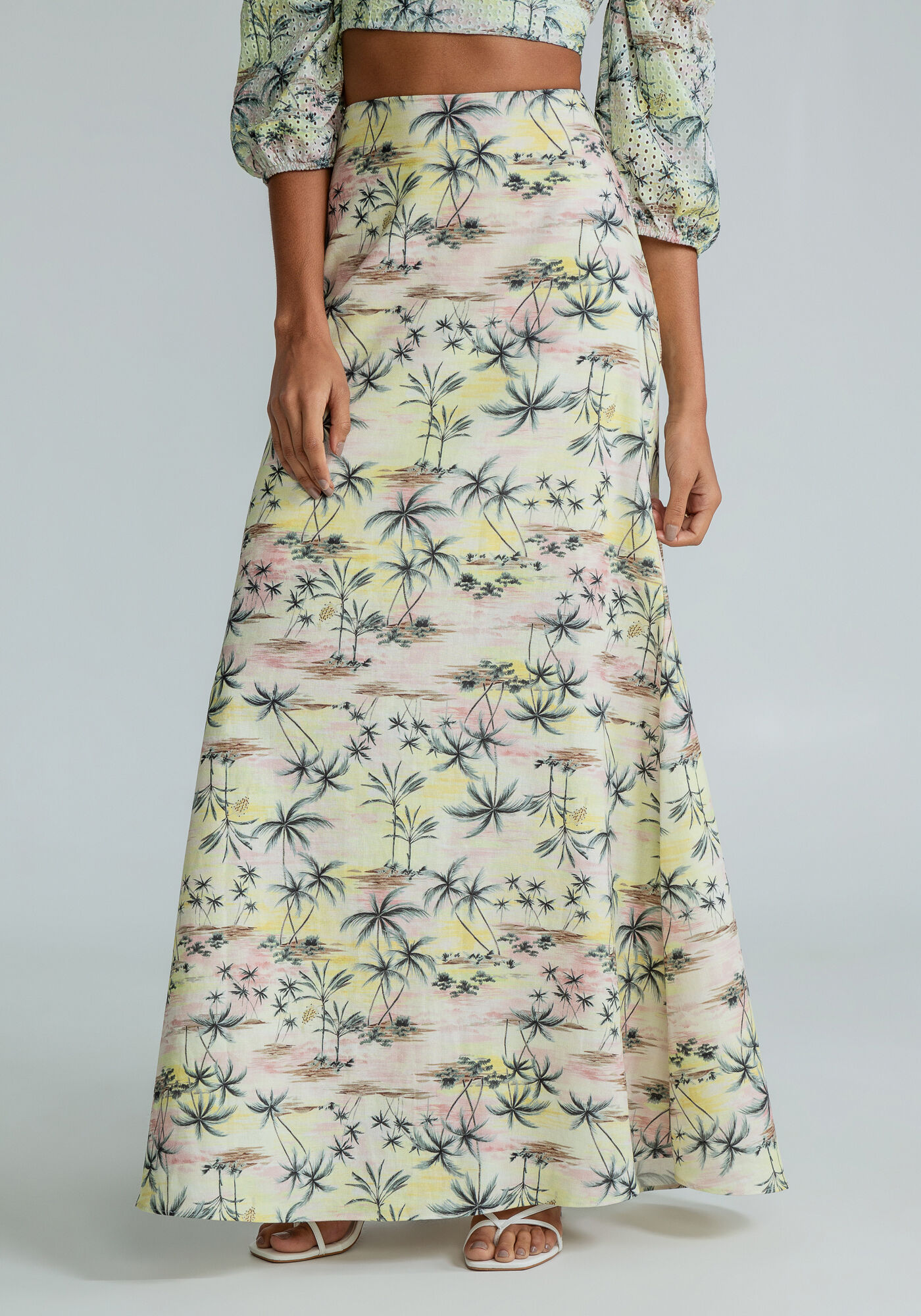 Saia Midi Cintura Alta, , large.