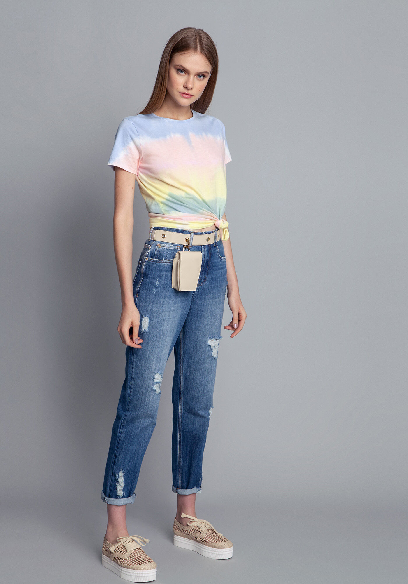 Blusa Malha Penteada Azul Momento, , large.