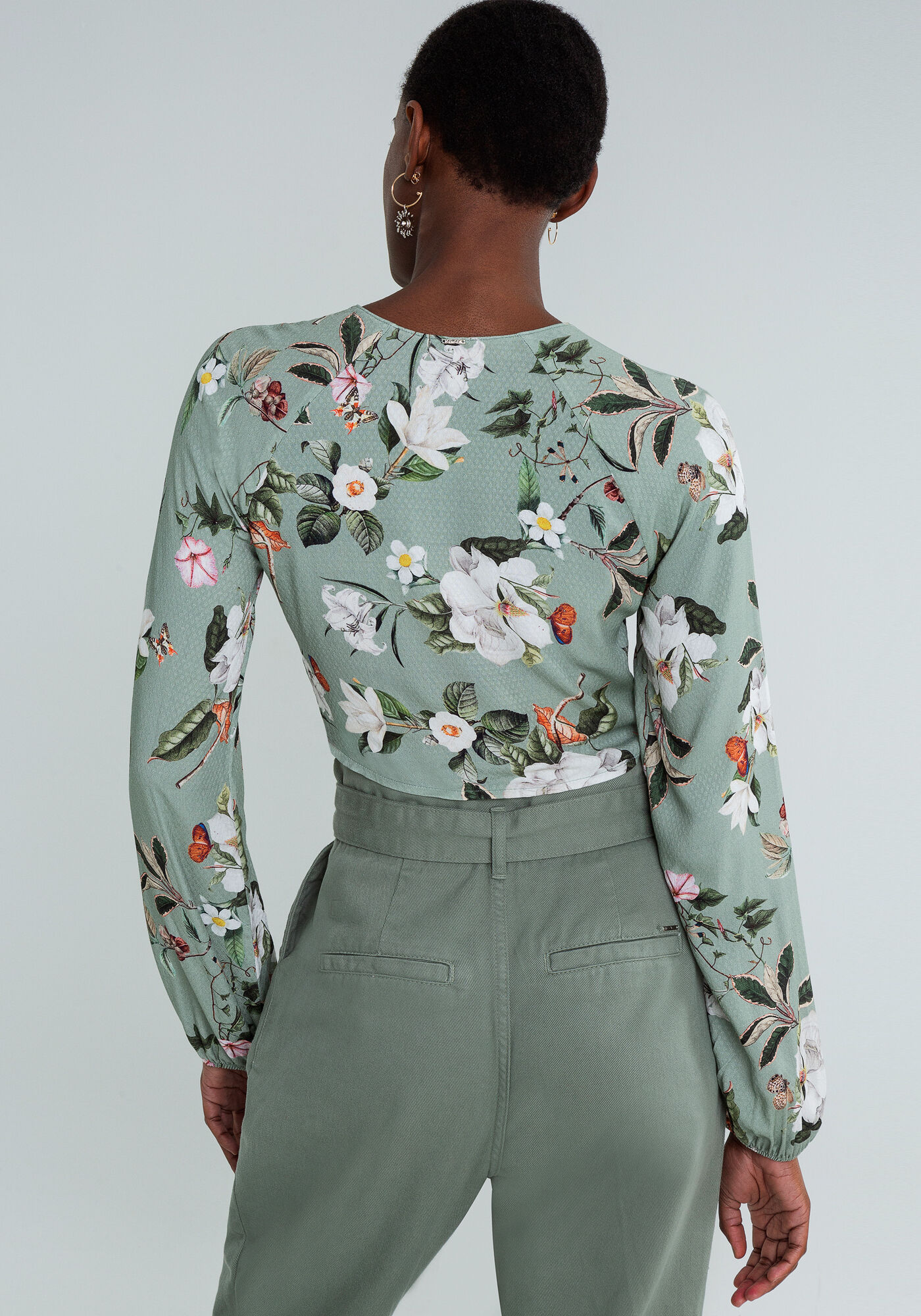 Blusa Manga Longa Cropped Estampa, , large.