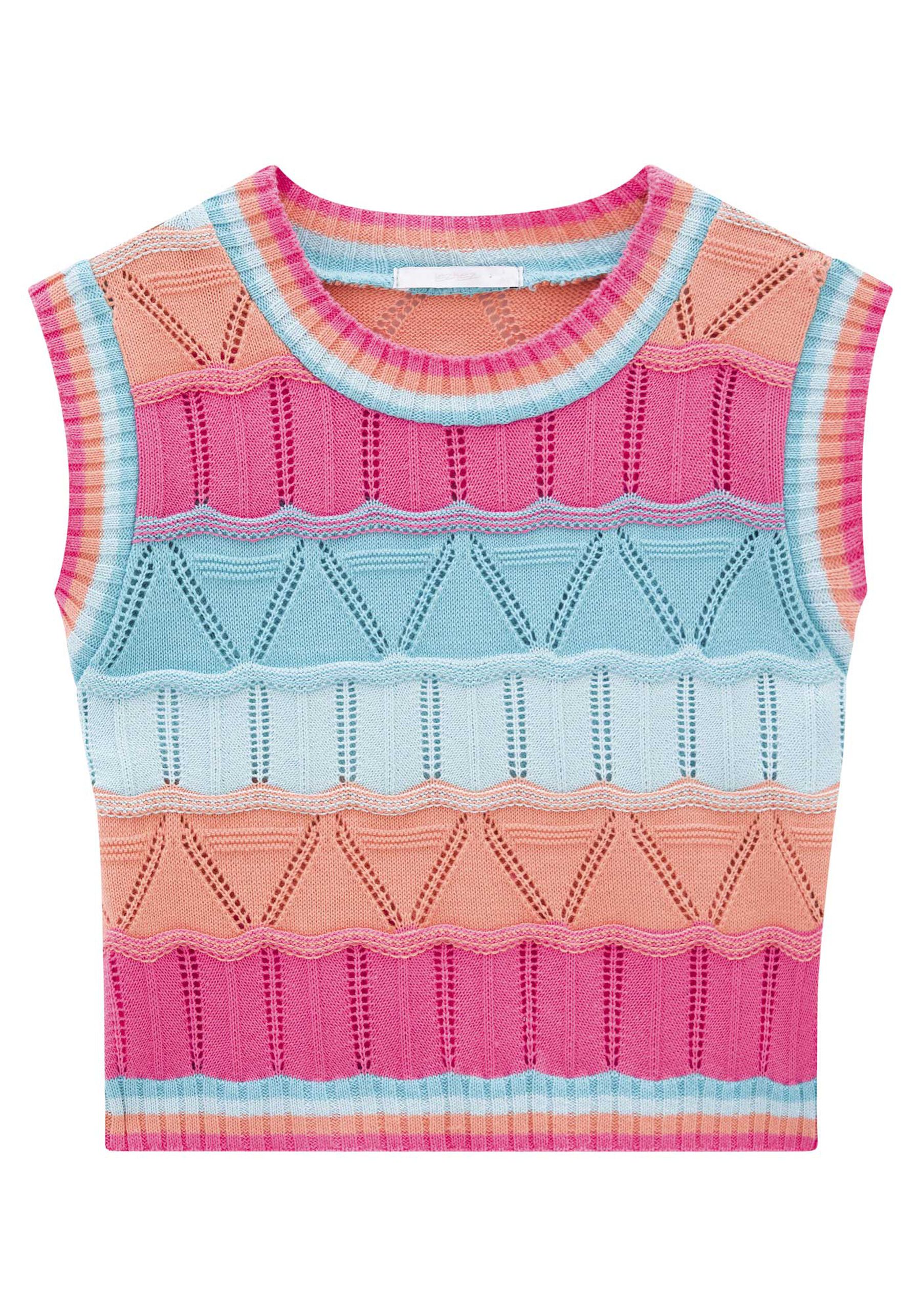 Regata Cropped em Tricô com Textura, . Regata Cropped em Tricô com Textura, , large.