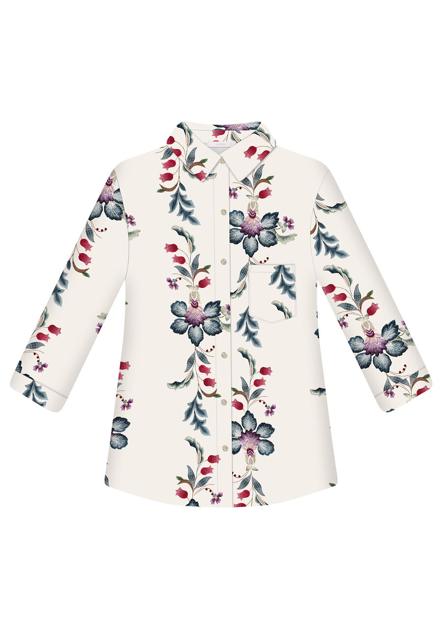 Camisa Tecido Rayon Stars Manga 3/4, . Camisa Tecido Rayon Stars Manga 3/4, , large.