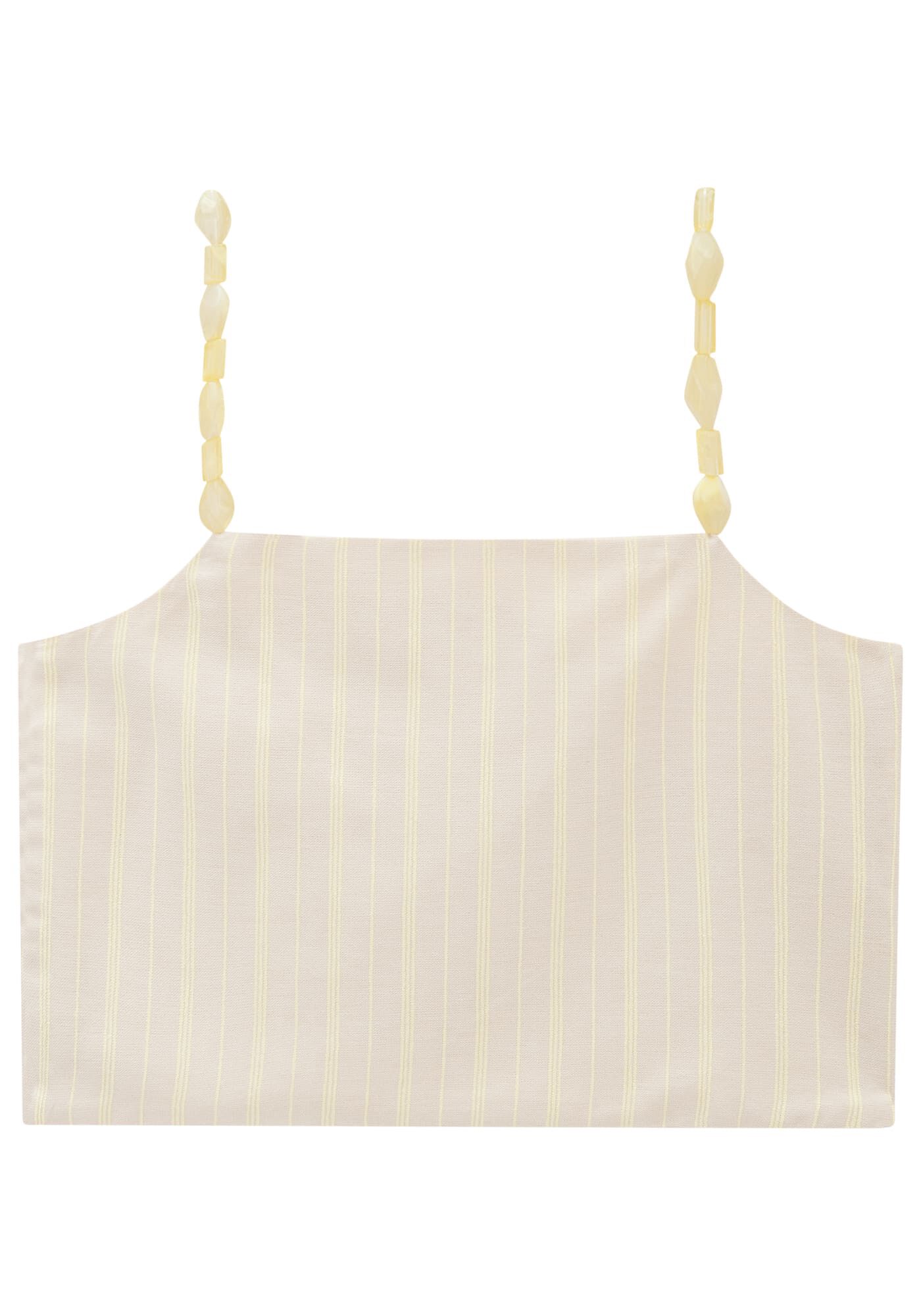 Blusa Cropped Listrada com Detalhe Al&ccedil;as, , large.