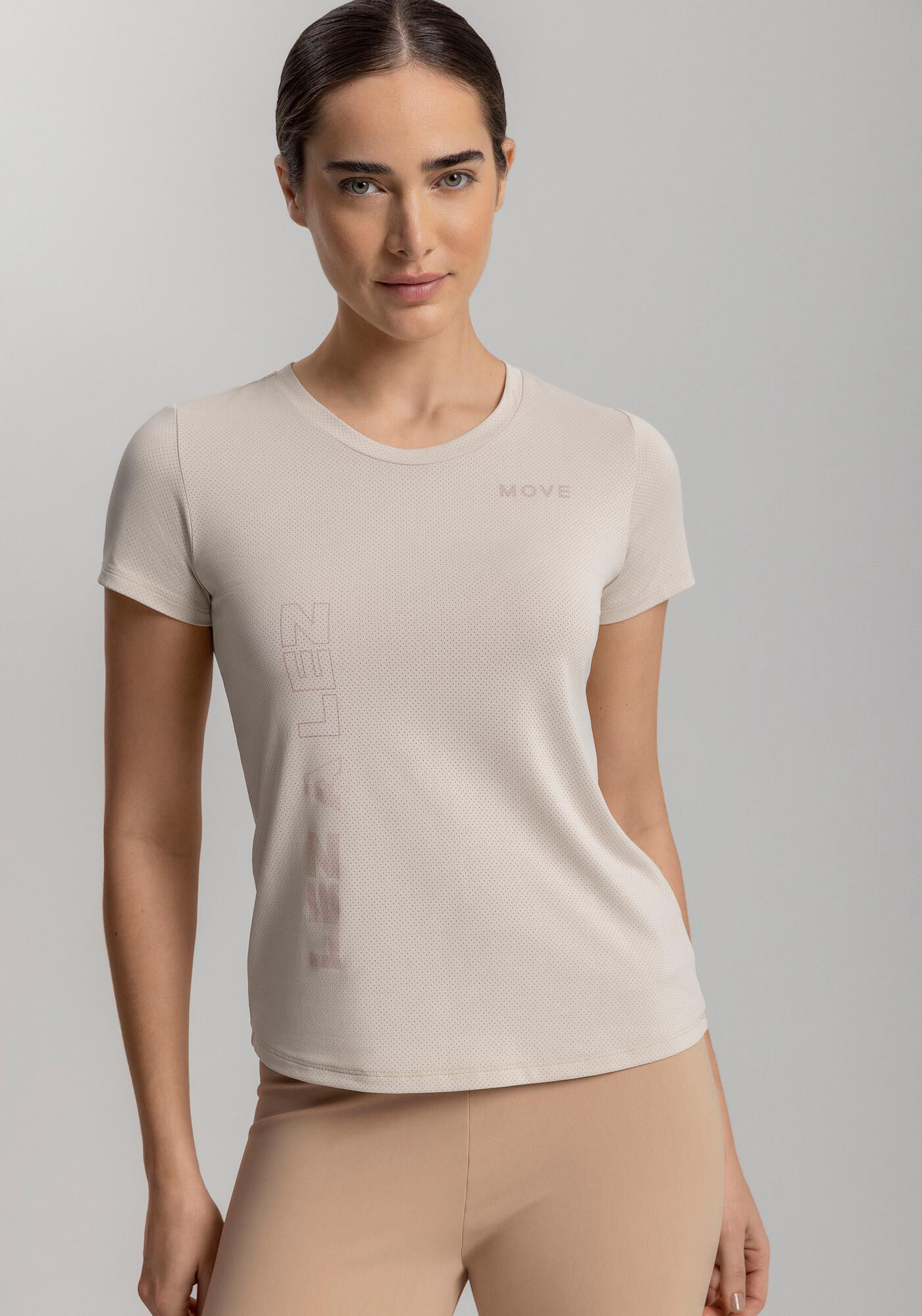 Blusa De Mangas Curtas Com Estampa Frontal Em Dry Fit Move, , large.