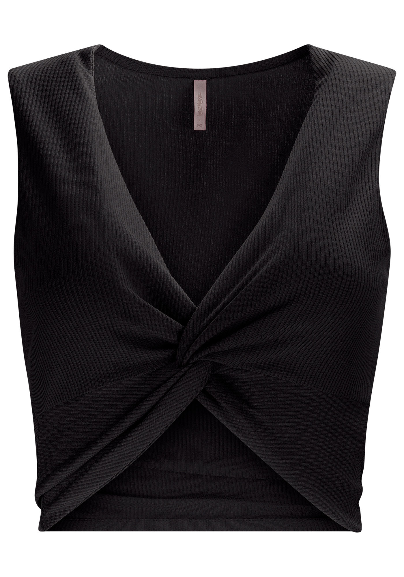 Blusa Cropped Canelada com Tor&ccedil;&atilde;o Busto, , large.