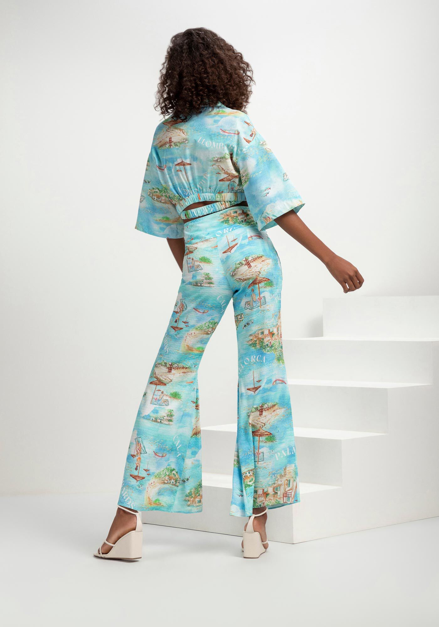 Blusa Manga Sino em Tricoline com Recorte, , large.