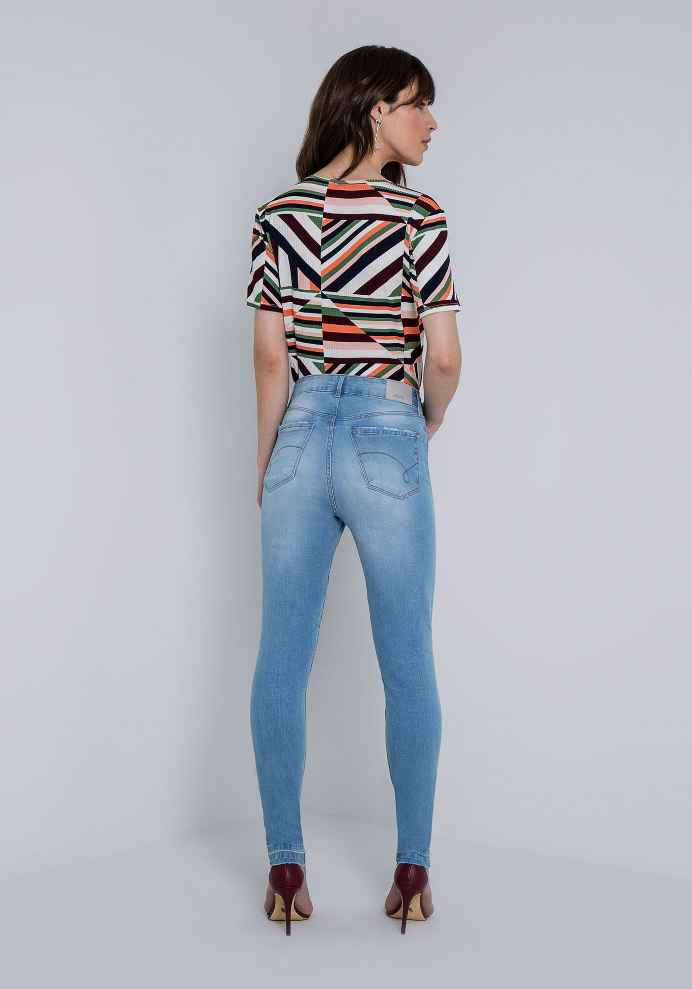 Cal&ccedil;a Jeans Aruba Super Alta Flat Belly, JEANS, large.