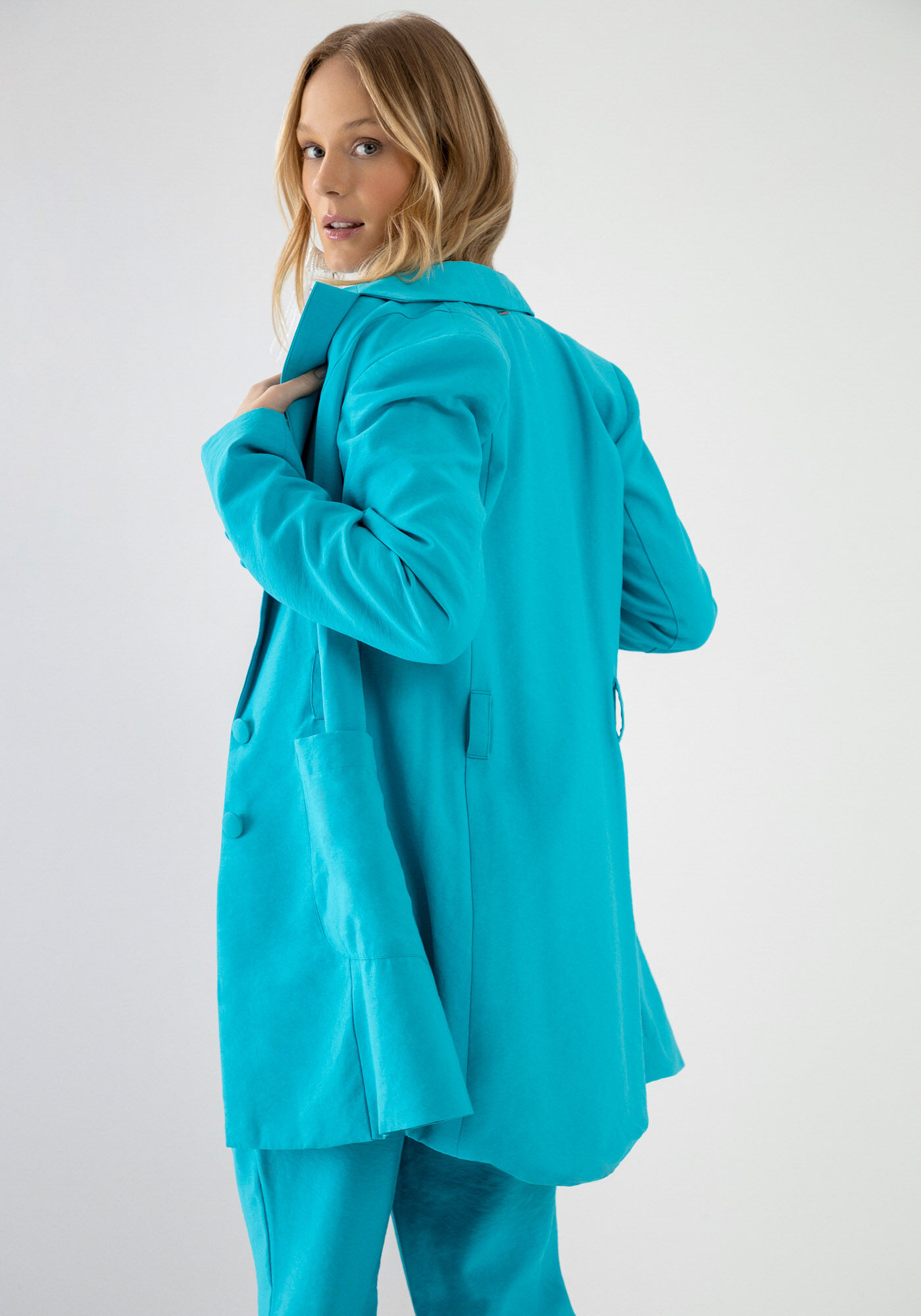 Blazer Alongado Boyfriend com Cinto, , large.