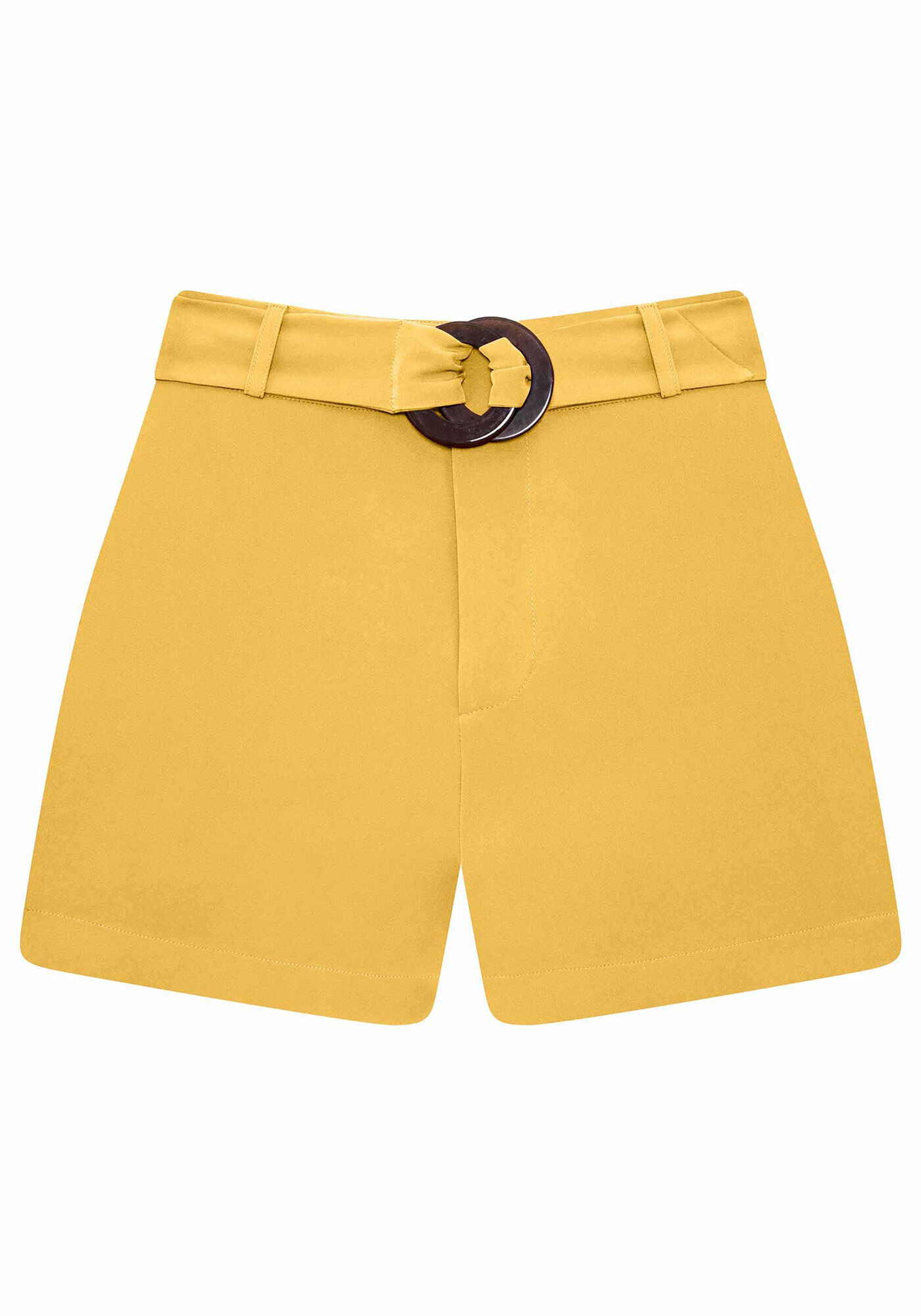 Shorts Cintura Alta com Cinto, , large.