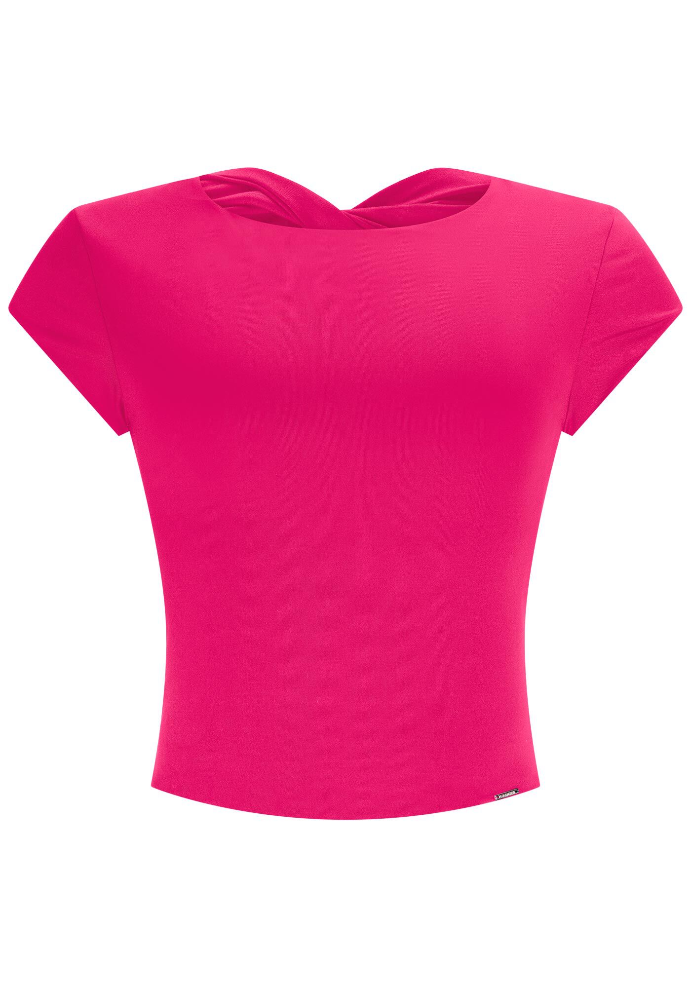 Blusa em Malha Aveludada com Abertura Costas, , large.