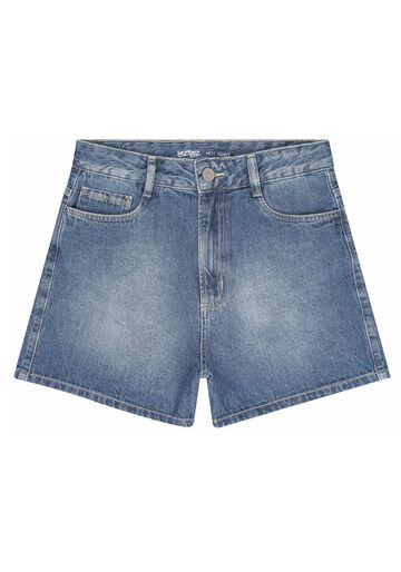 Shorts Jeans Hot Pant Super Alto, JEANS ESCURO, large.