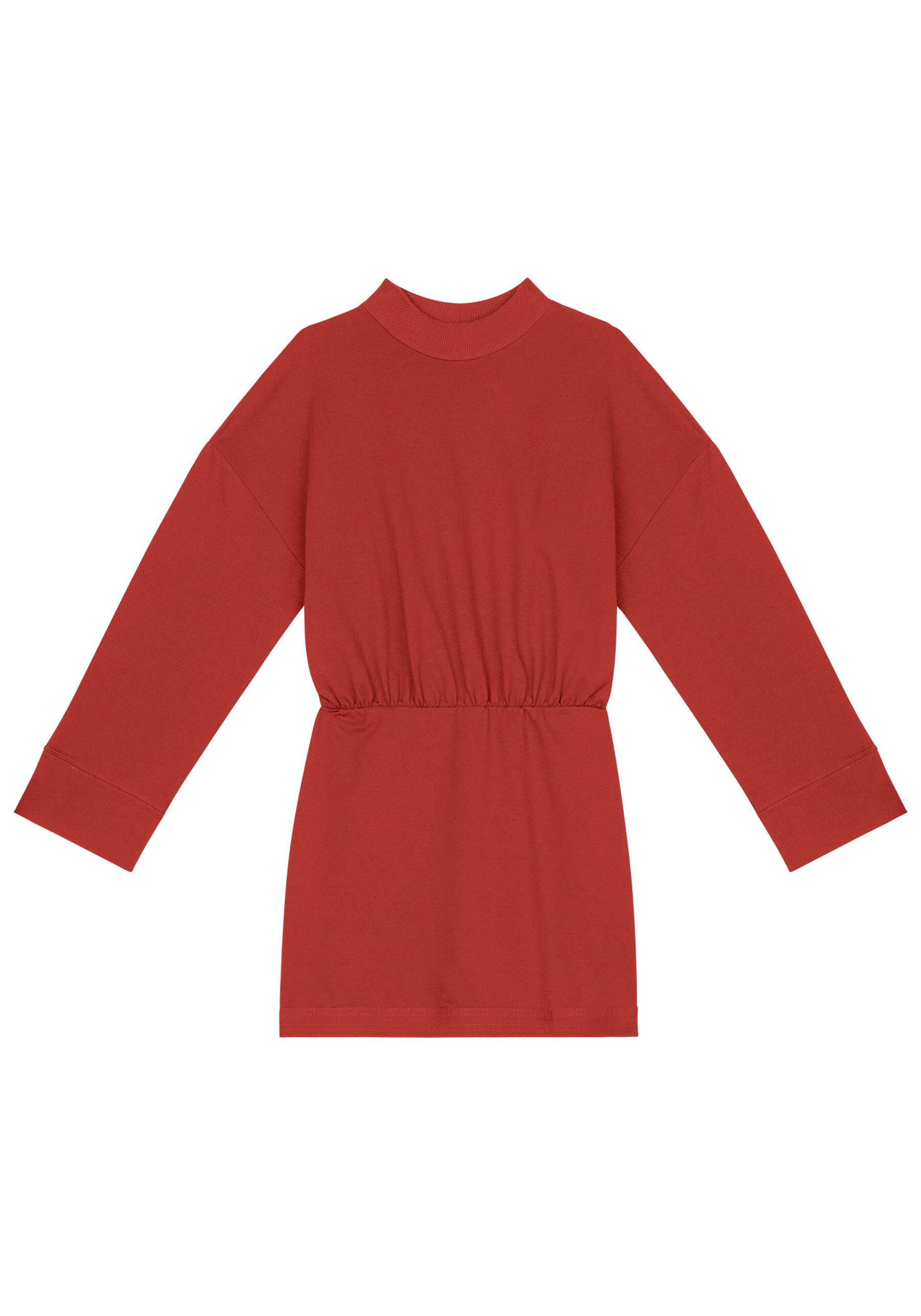 Vestido Curto Manga Longa em Molecotton, . Vestido Curto Manga Longa em Molecotton, , large.