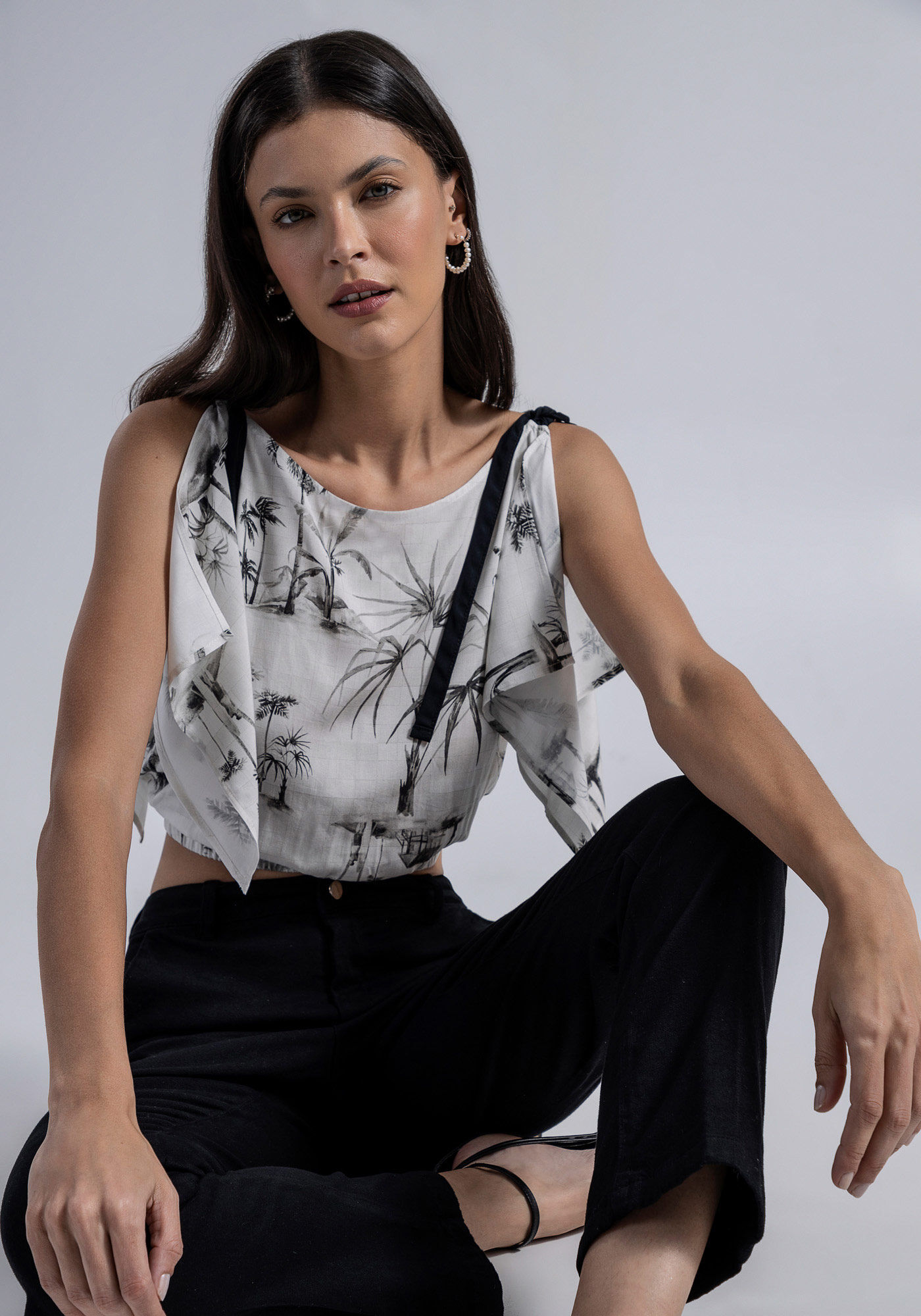 Cal&ccedil;a Jeans Alfaiataria Cropped com Cintura Alta, , large.