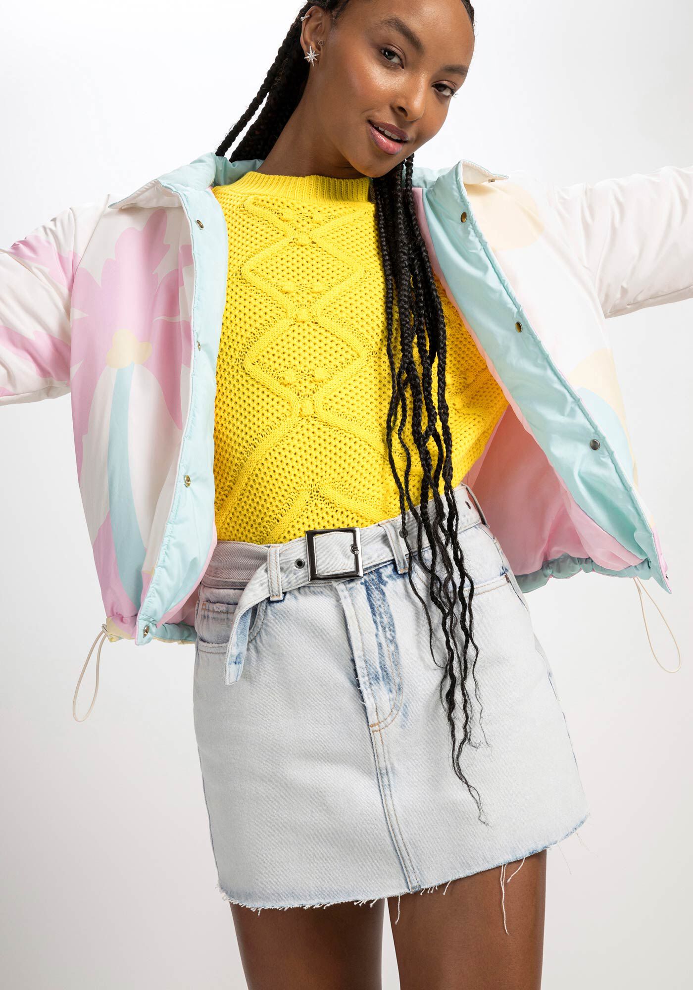 Blus&atilde;o em Tric&ocirc; com Textura Trama, AMARELO TULUM, large.