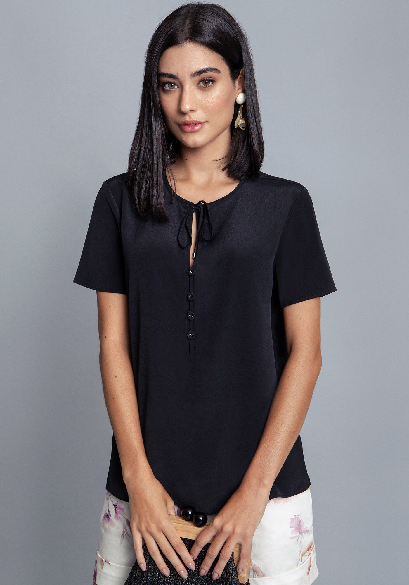 Blusa Tecido Poly Marocain, , large.