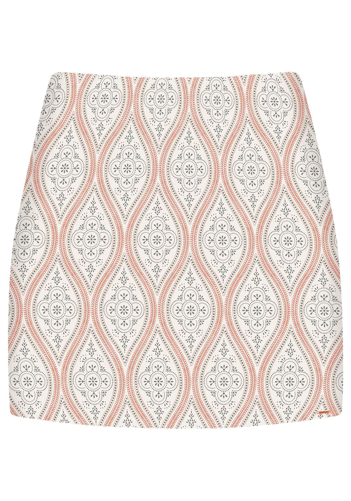 Saia Cintura Alta Estampada Tecido, , large.