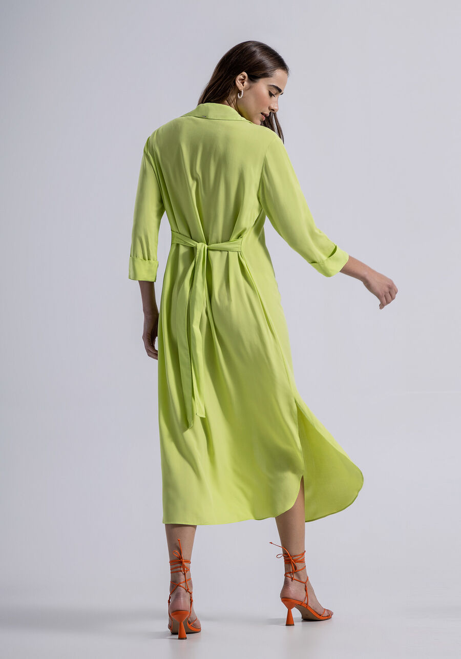 Vestido Midi Saída de Praia em Viscose Chemise, . Vestido Midi Saída de Praia em Viscose Chemise, , large.