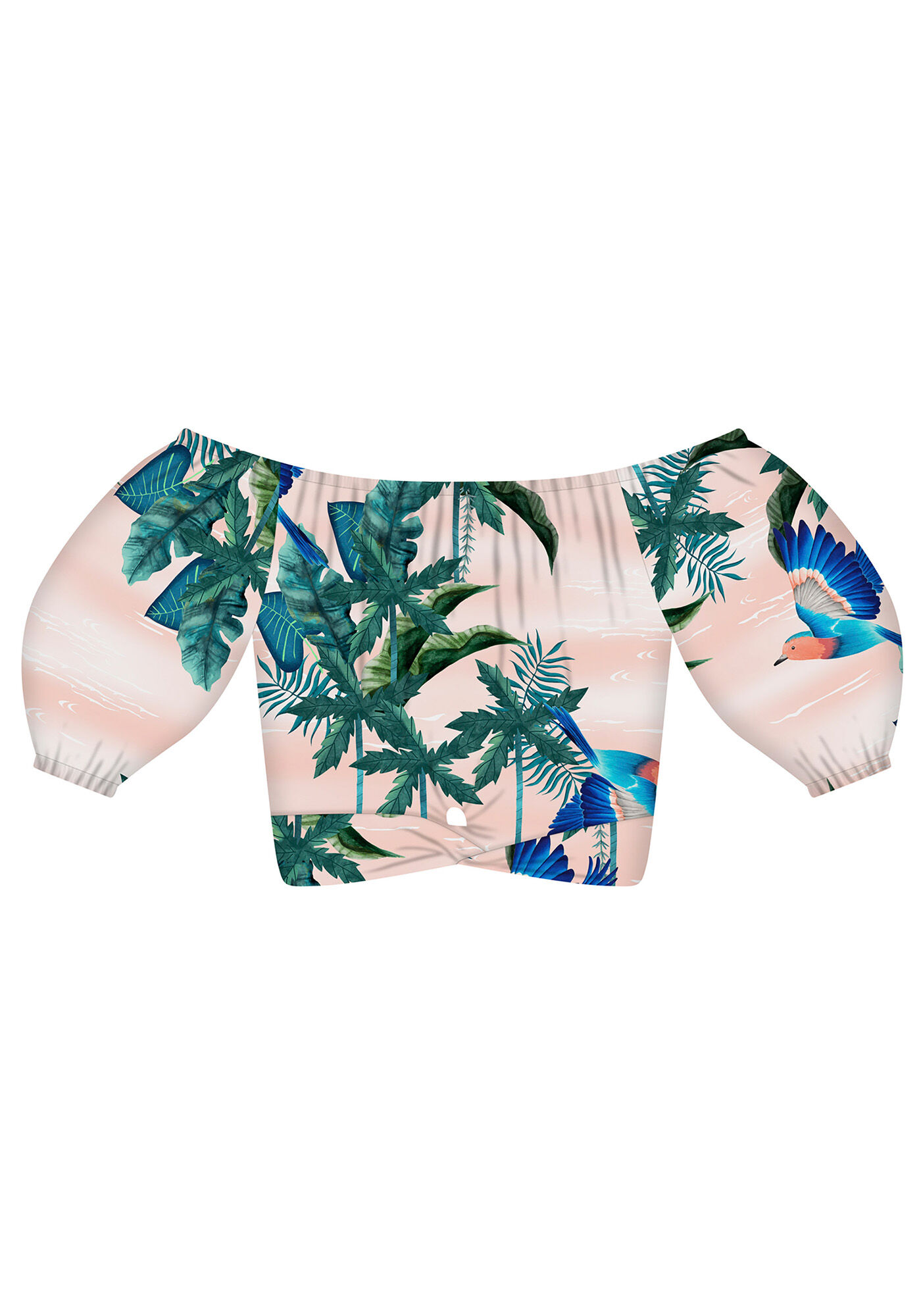 Blusa Tecido Rayon Bali Cropped, , large.