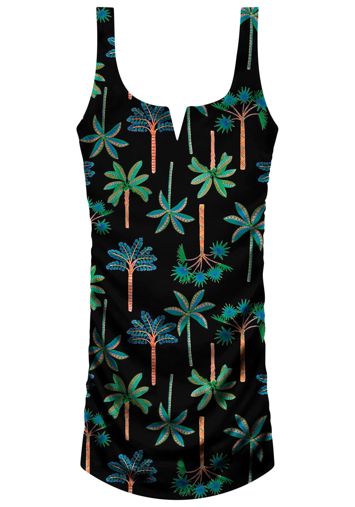 Vestido Curto Estampado com Franzido Lateral, , large.