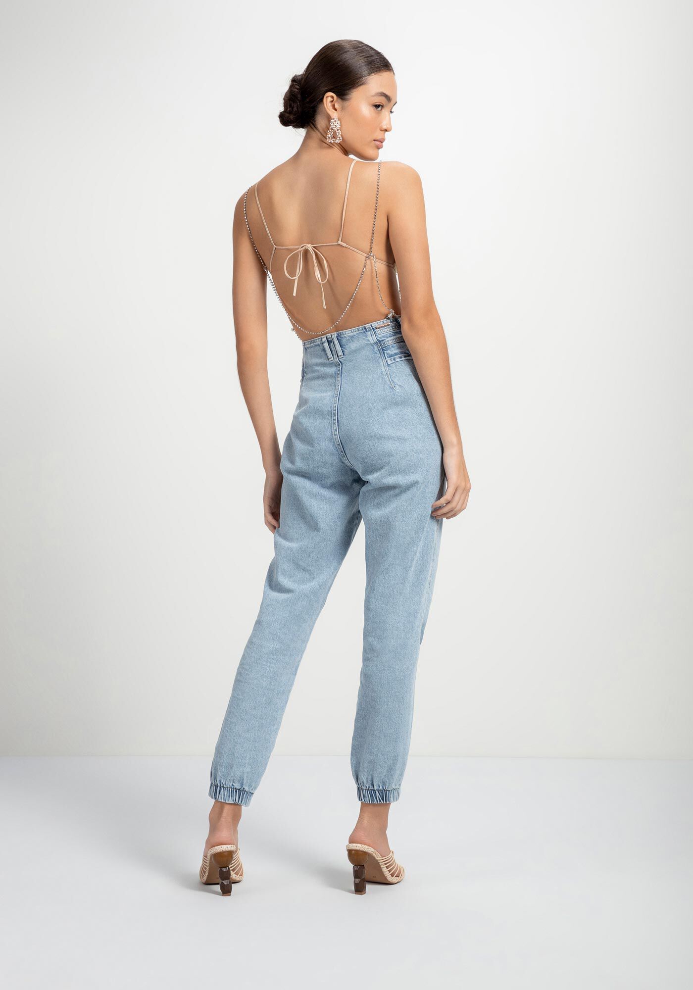 Calça jeans jogging discount