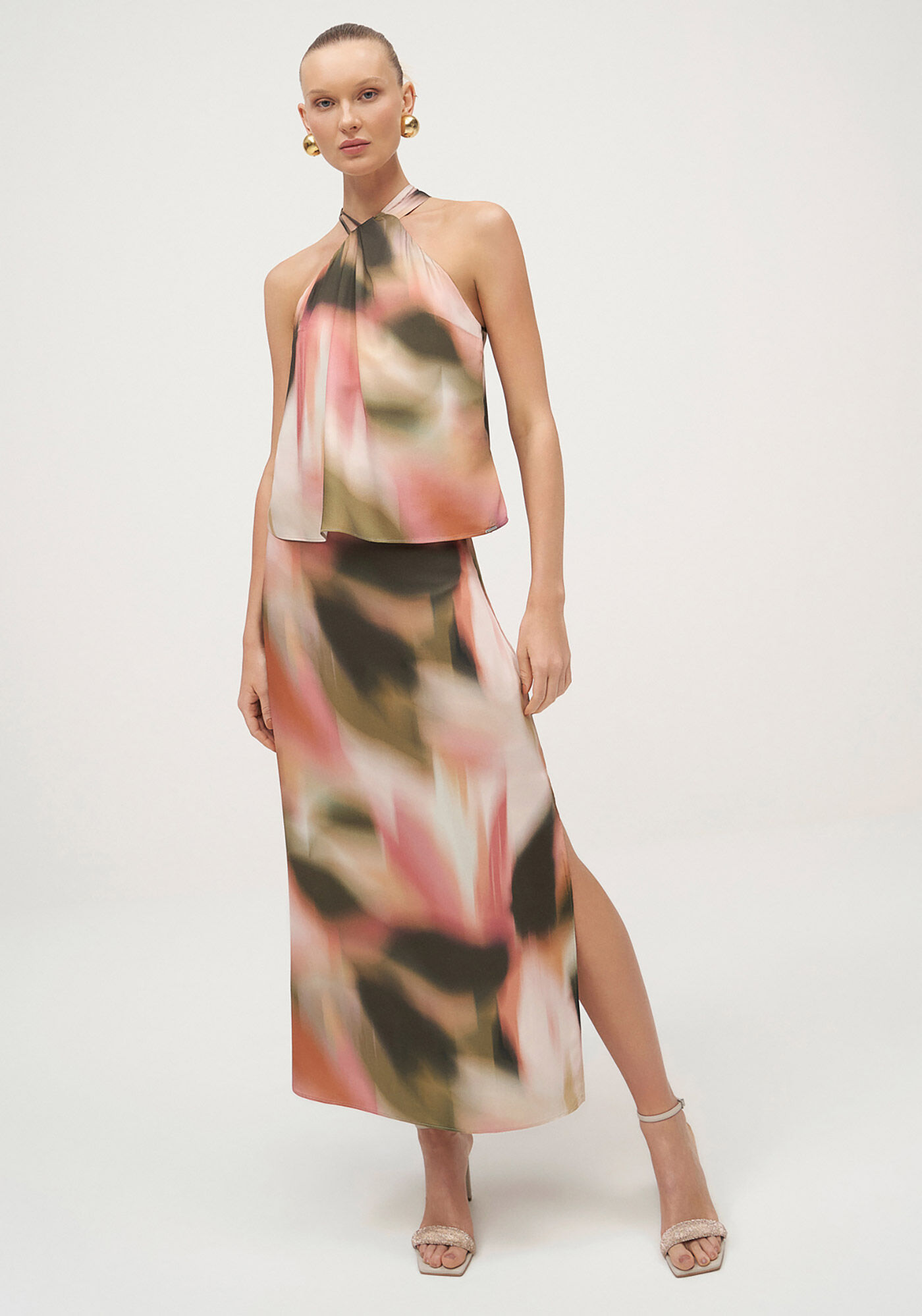 Blusa Halter Neck em Viscose, , large.