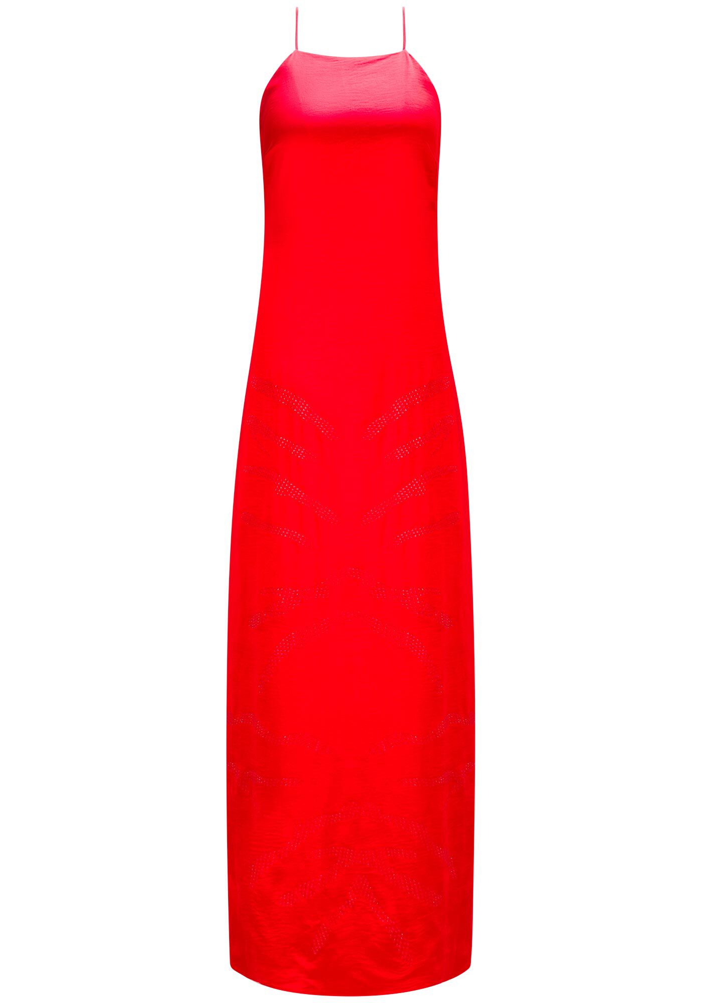 Vestido Longo Costas Cavadas com Strass, , large.