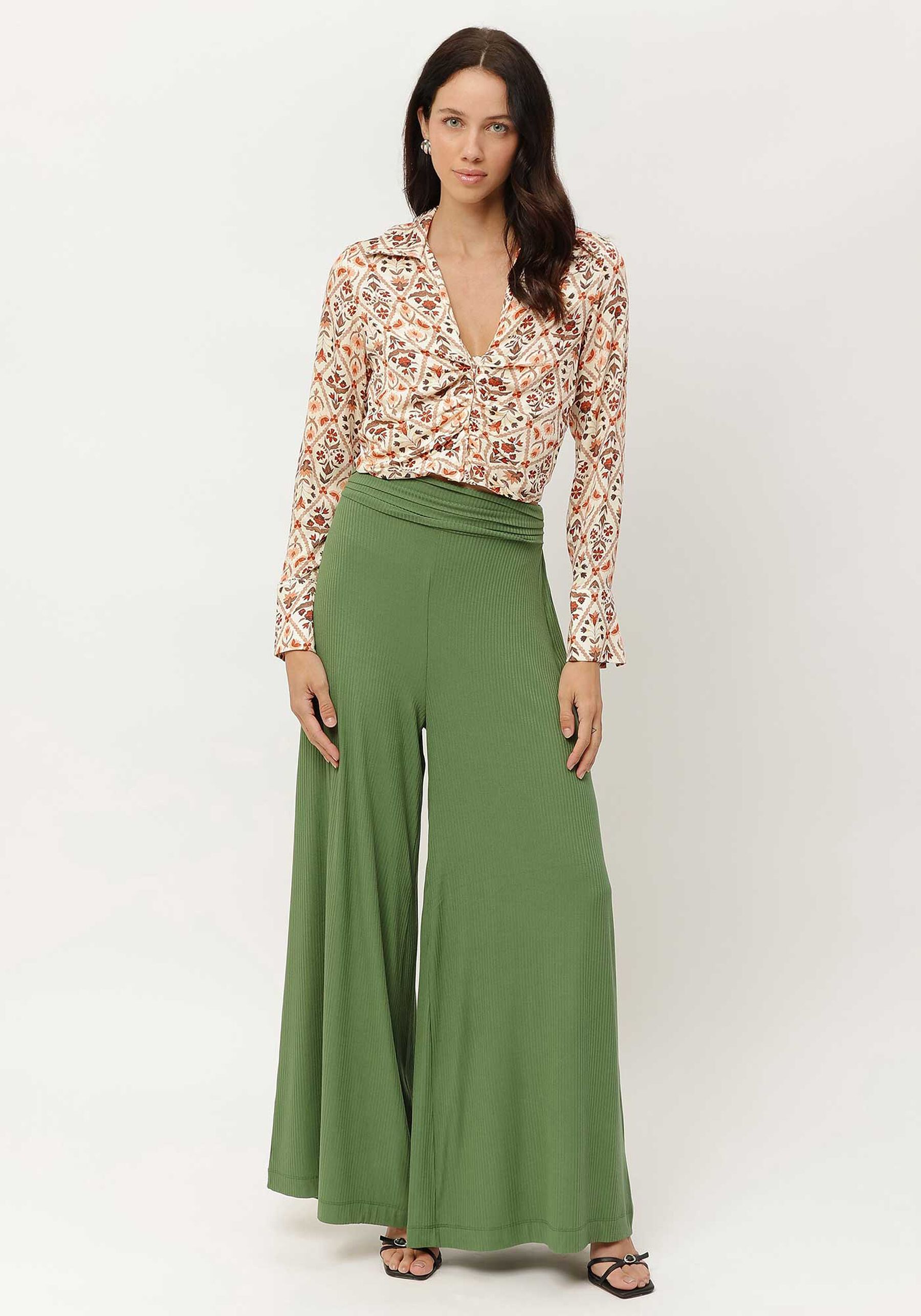 Camisa Cropped Estampada com Franzido, . Camisa Cropped Estampada com Franzido, , large.
