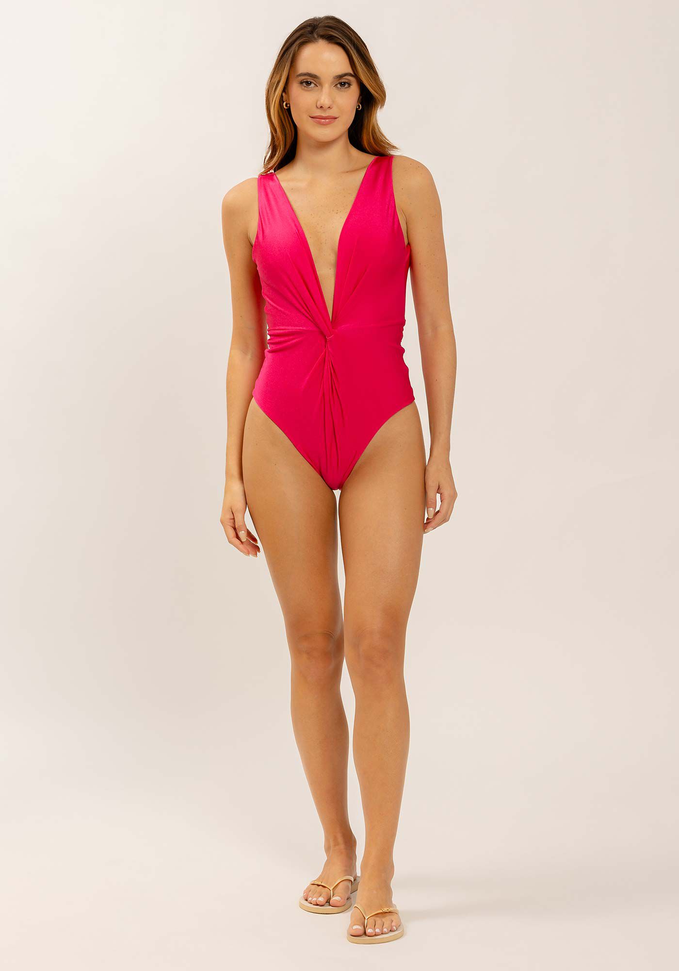 Mai&ocirc; Acetinado com Decote Cavado Franzido, , large.