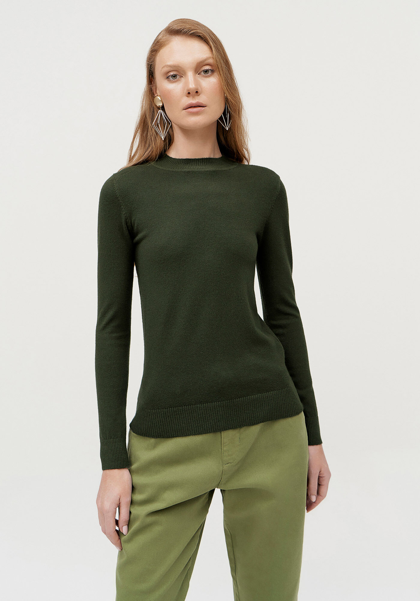 Blusa Manga Longa em Tric&ocirc; Basic, , large.