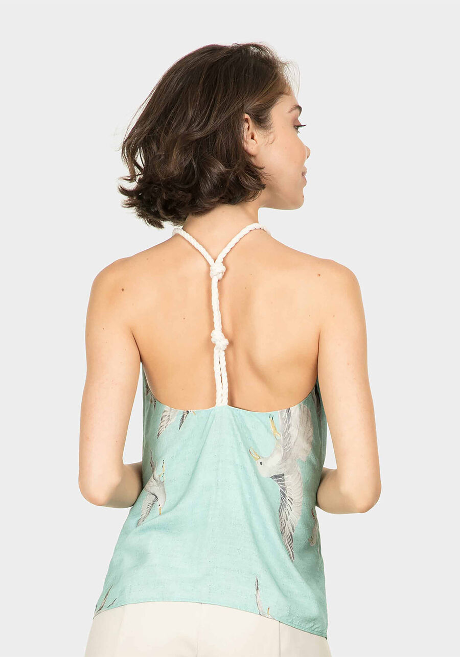 Blusa com Alças Corda Estampa, . Blusa com Alças Corda Estampa, , large.