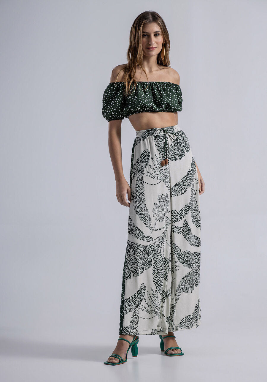 Blusa Cropped em Viscose Ombro a Ombro, TAIA. Blusa Cropped em Viscose Ombro a Ombro, TAIA, large.