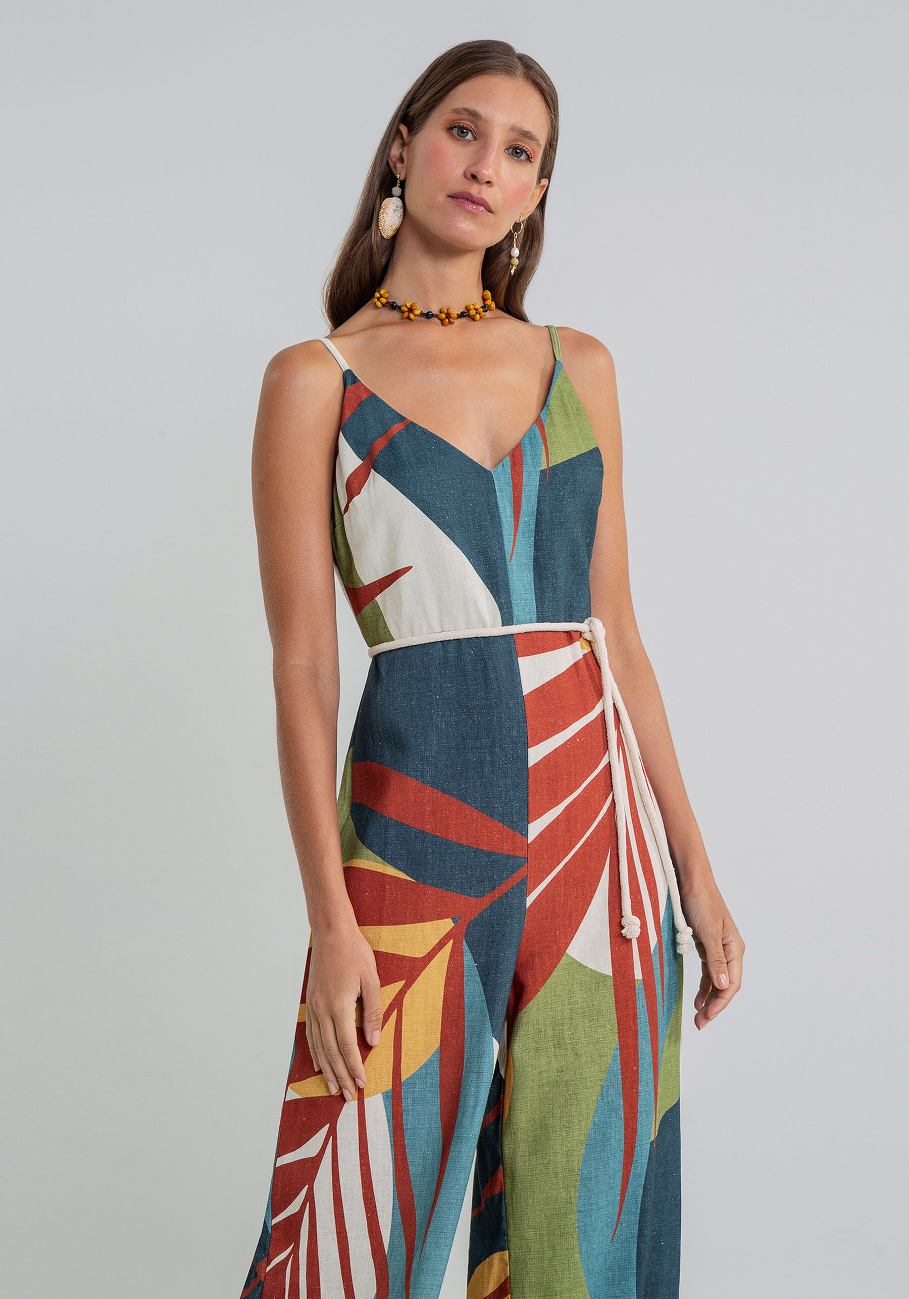 Macacão Mídi com Cinto Estampa, . Macacão Mídi com Cinto Estampa, , large.