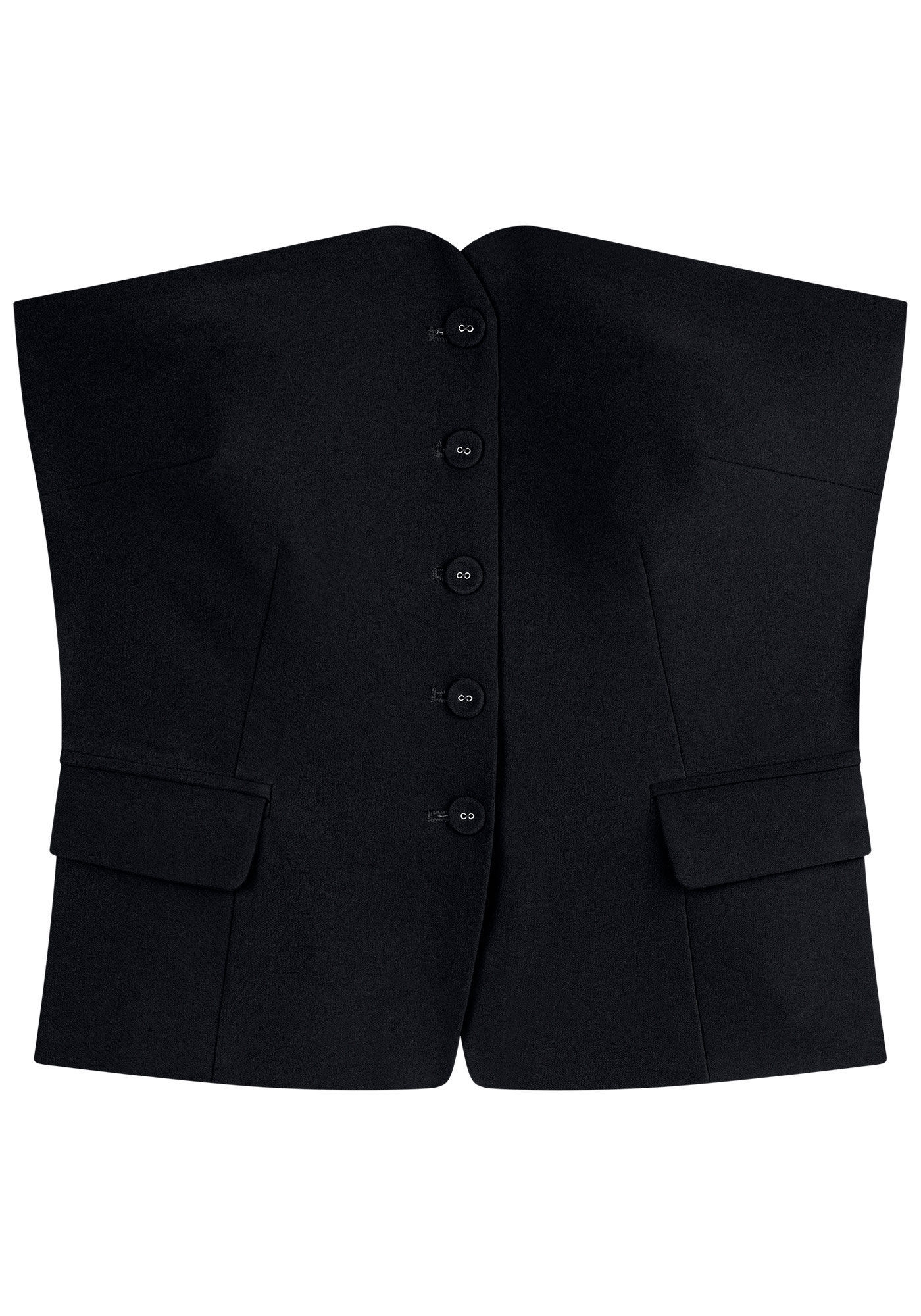 Blusa Colete Alfaiataria Sem Al&ccedil;a, , large.